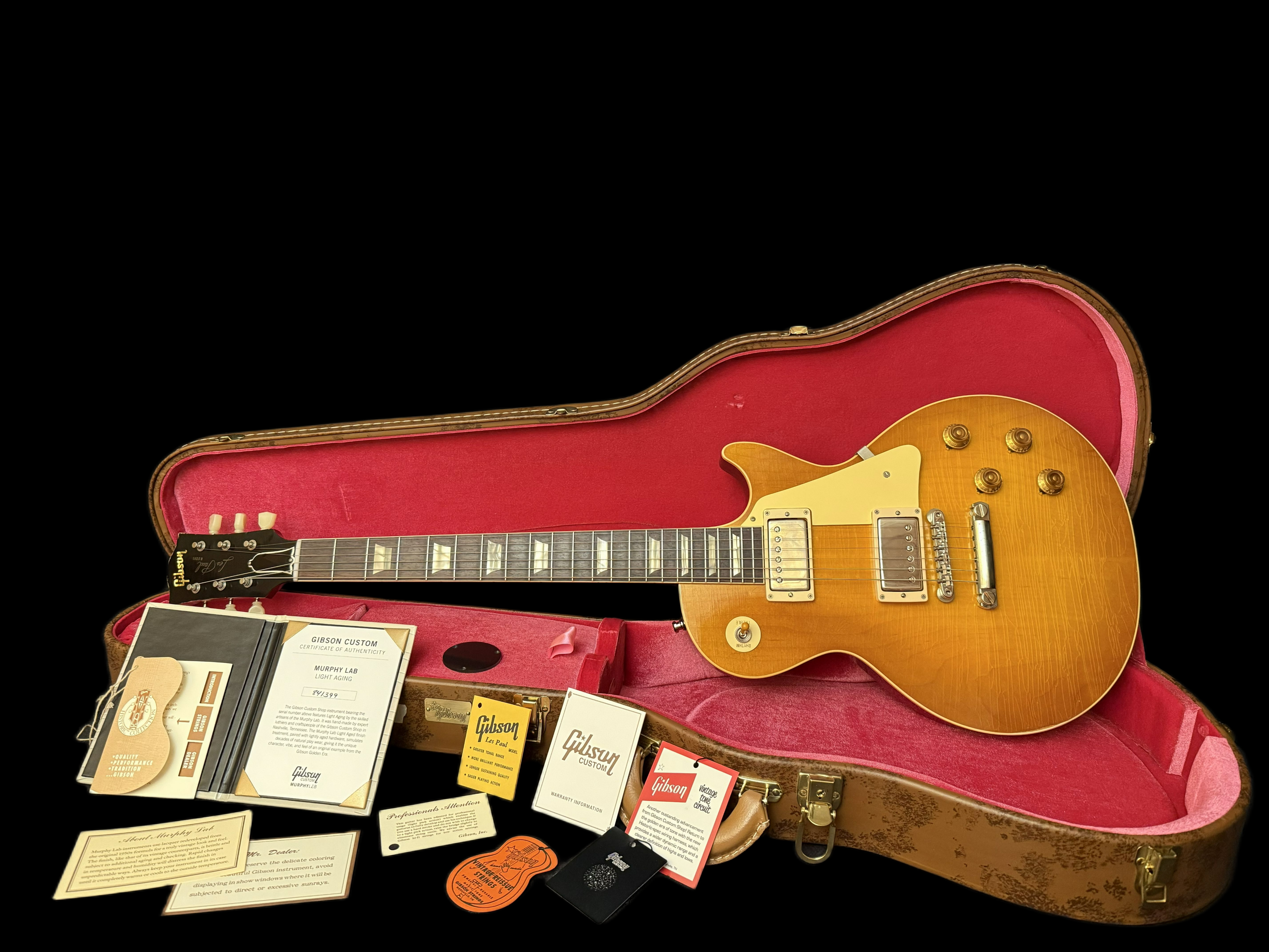 2024 Gibson Les Paul 1958 Reissue Murphy Lab light aged-Lemon Burst 3,9kg