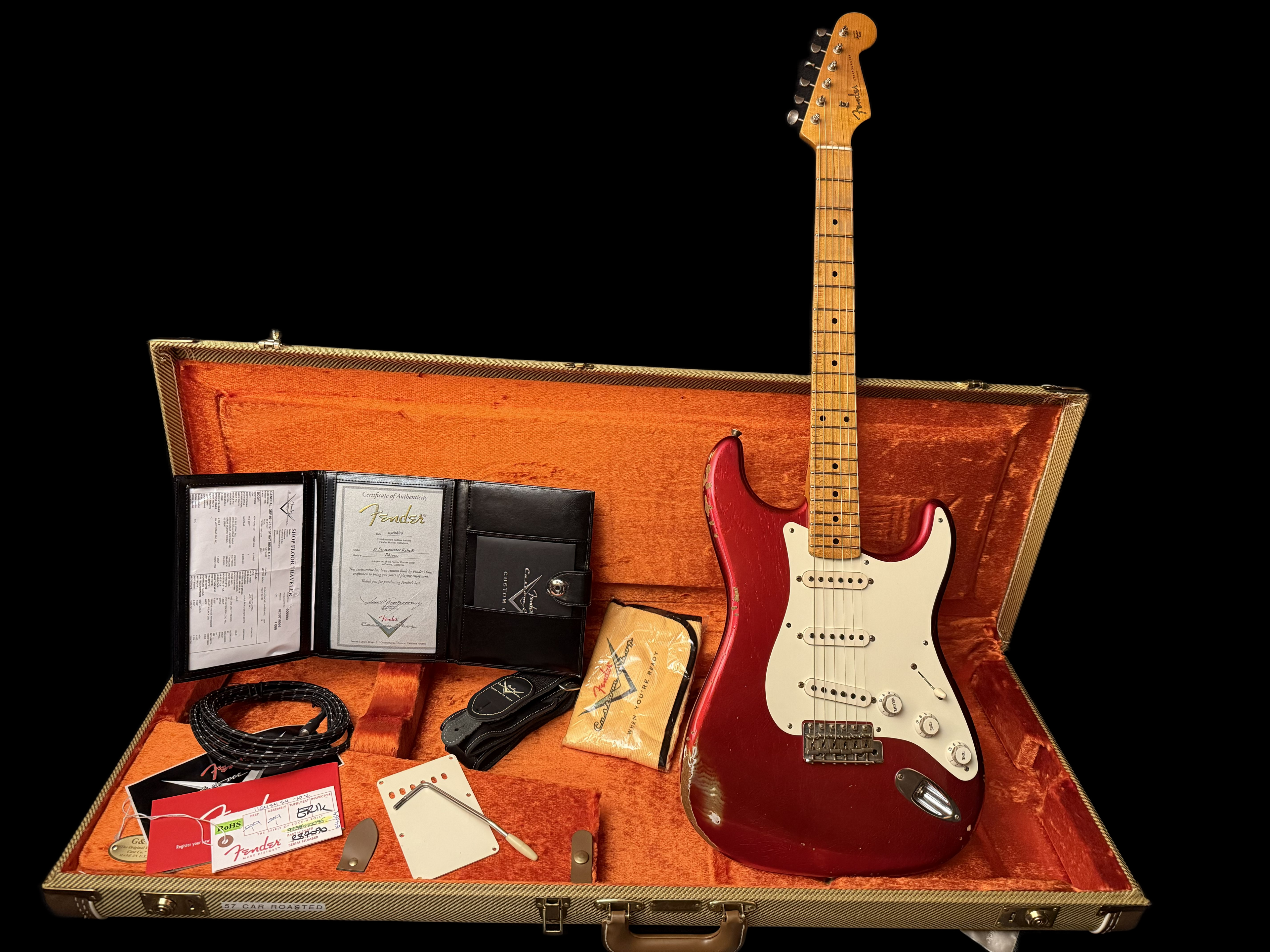 2016 Fender '57 Stratocaster Relic Candy Apple Red *Roasted Ash* 3,08kg