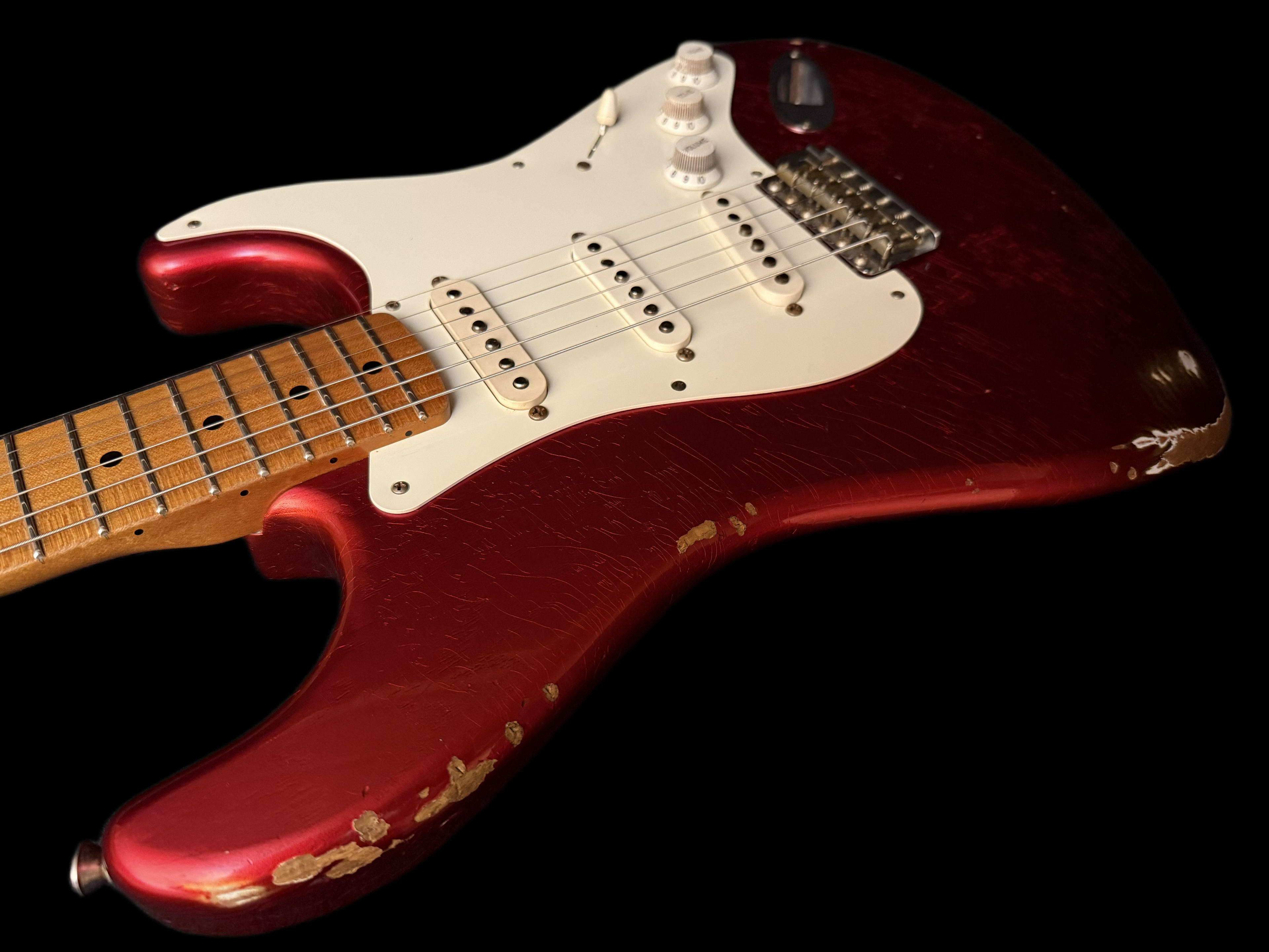 2016 Fender '57 Stratocaster Relic Candy Apple Red *Roasted Ash* 3,08kg