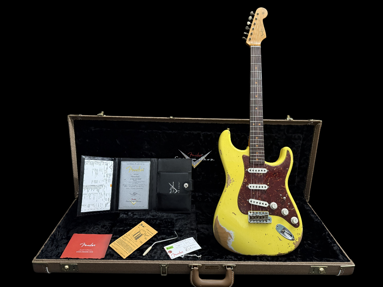 2022 Fender Custom Shop '63 Stratocaster Heavy Relic Graffiti Yellow 3,3kg