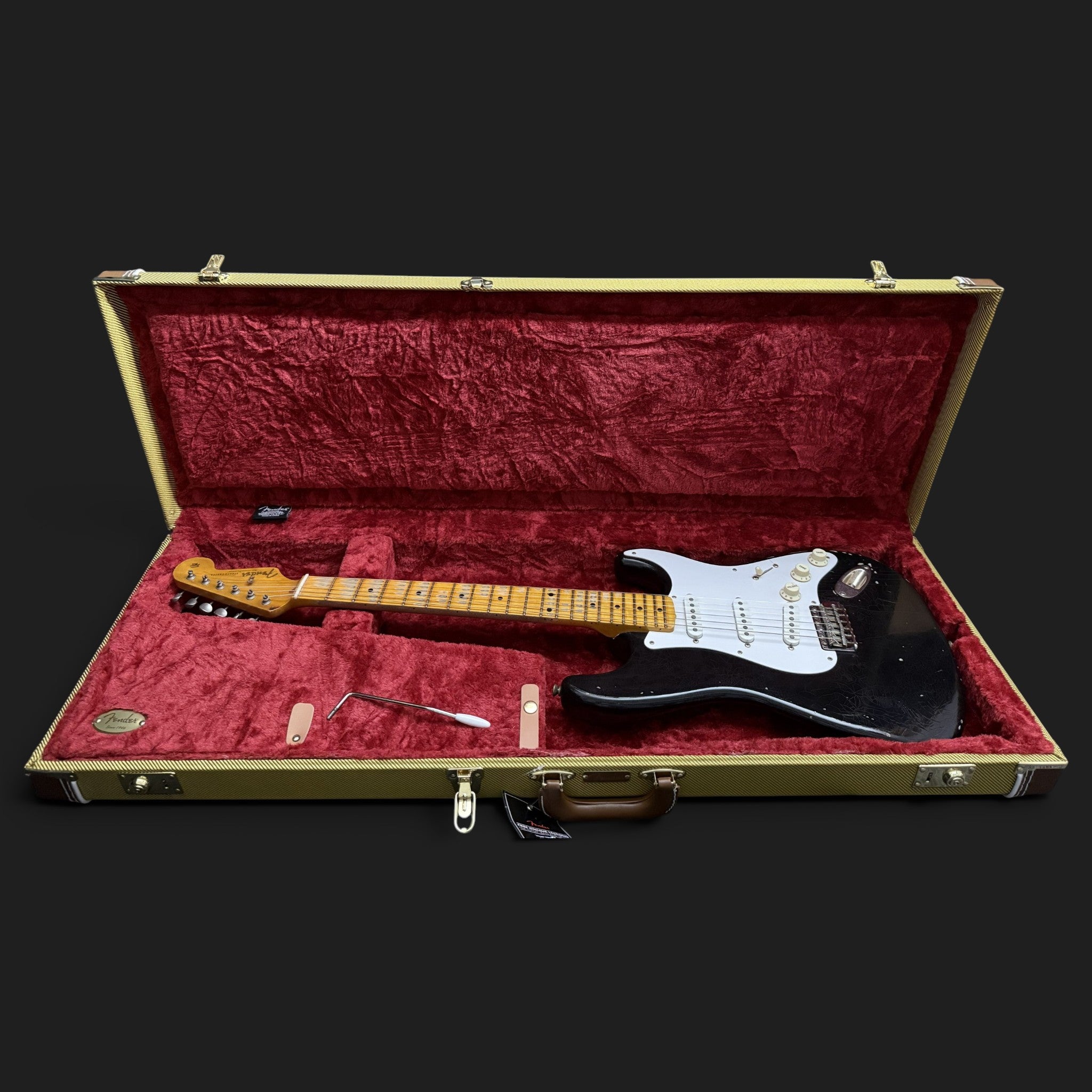 2025 Deluxe Partscaster • Eric Clapton "Blackie" Reissue • Aged Black • Mojotone • 3,4kg