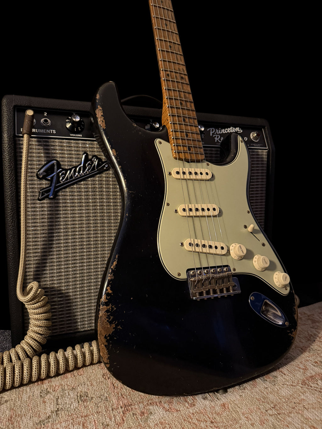 Fender '57 Stratocaster Heavy Relic aged Black - Masterbuilt Yuriy Shishkov - 3,15kg