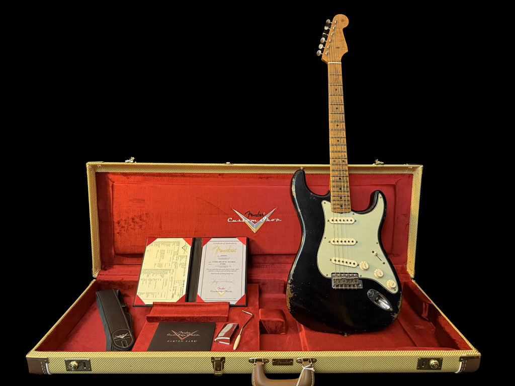 Fender '57 Stratocaster Heavy Relic aged Black - Masterbuilt Yuriy Shishkov - 3,15kg