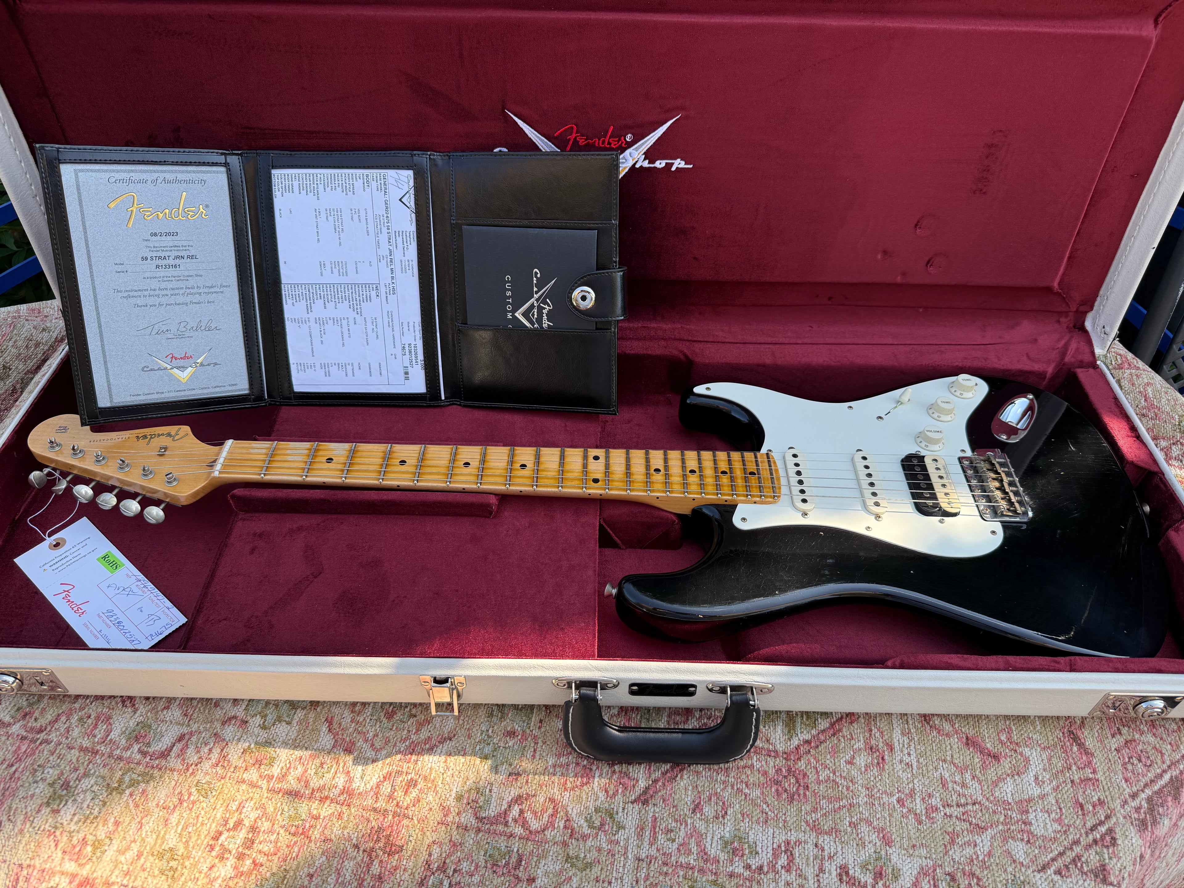 2023 Fender '59 Stratocaster Journeyman Relic HSS BLK MN