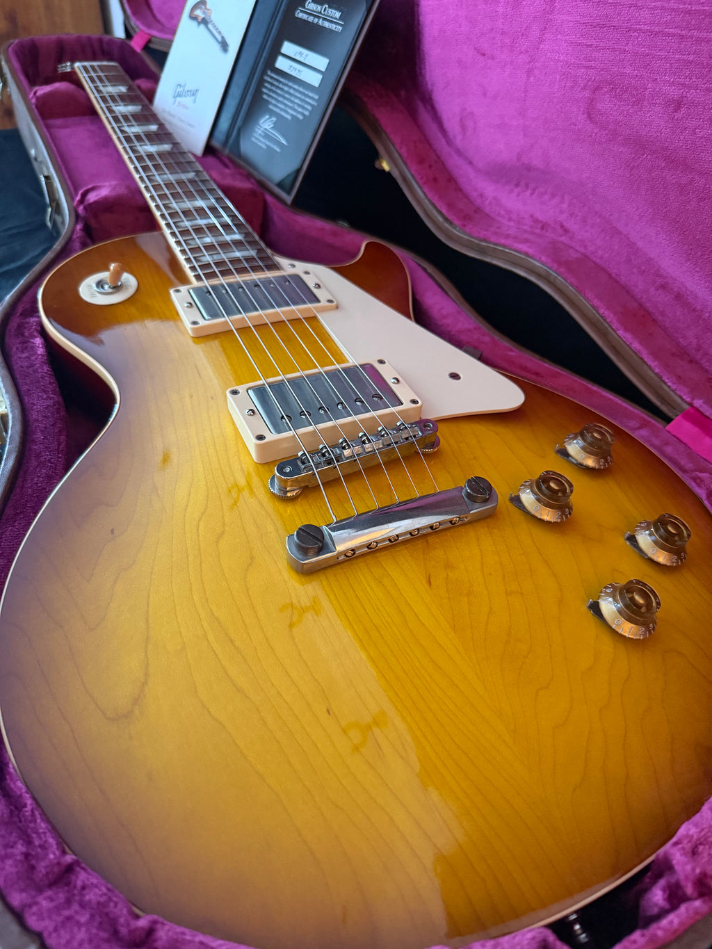 SOLD! 2012 Gibson 1958 Reissue Ice Tea Burst Plain Top
