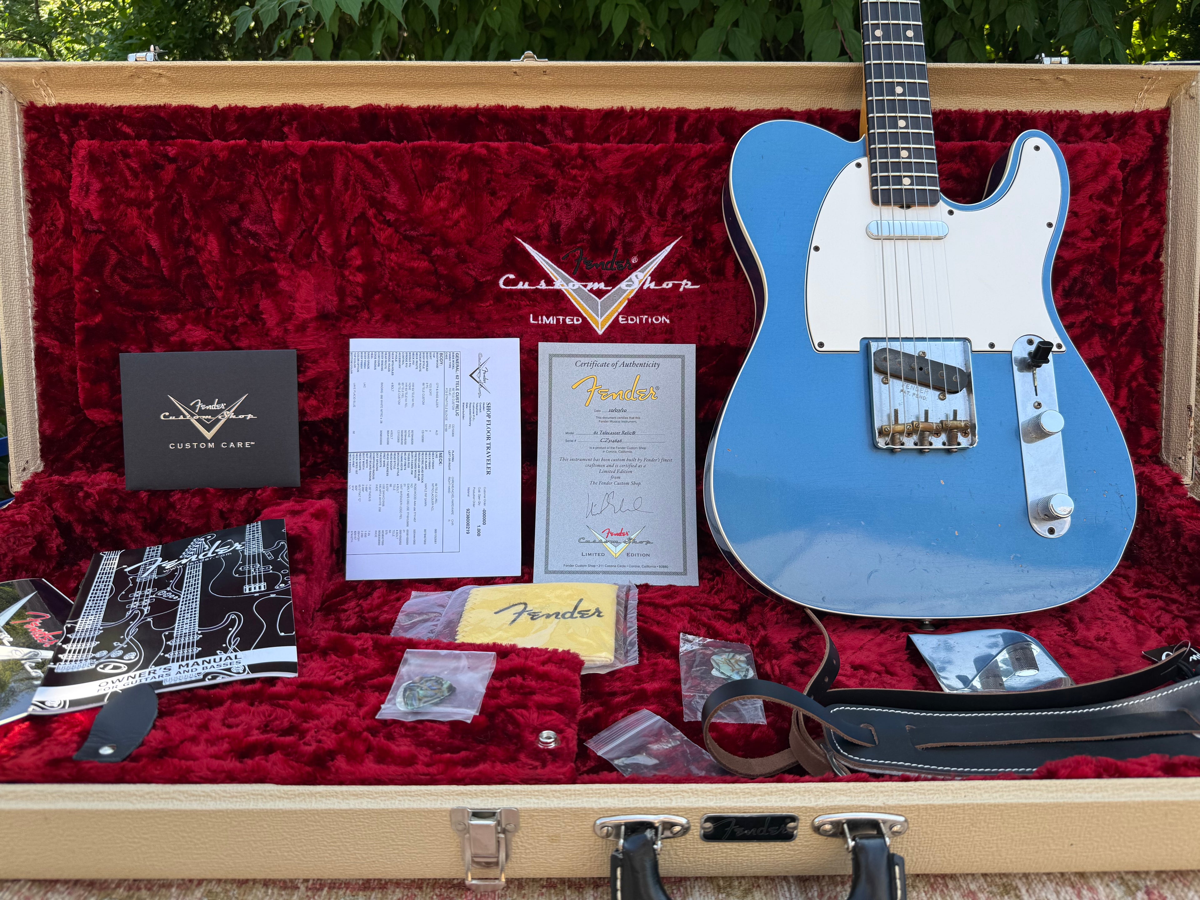 2010 Fender '62 Telecaster Custom Relic Lake Placid Blue Limited