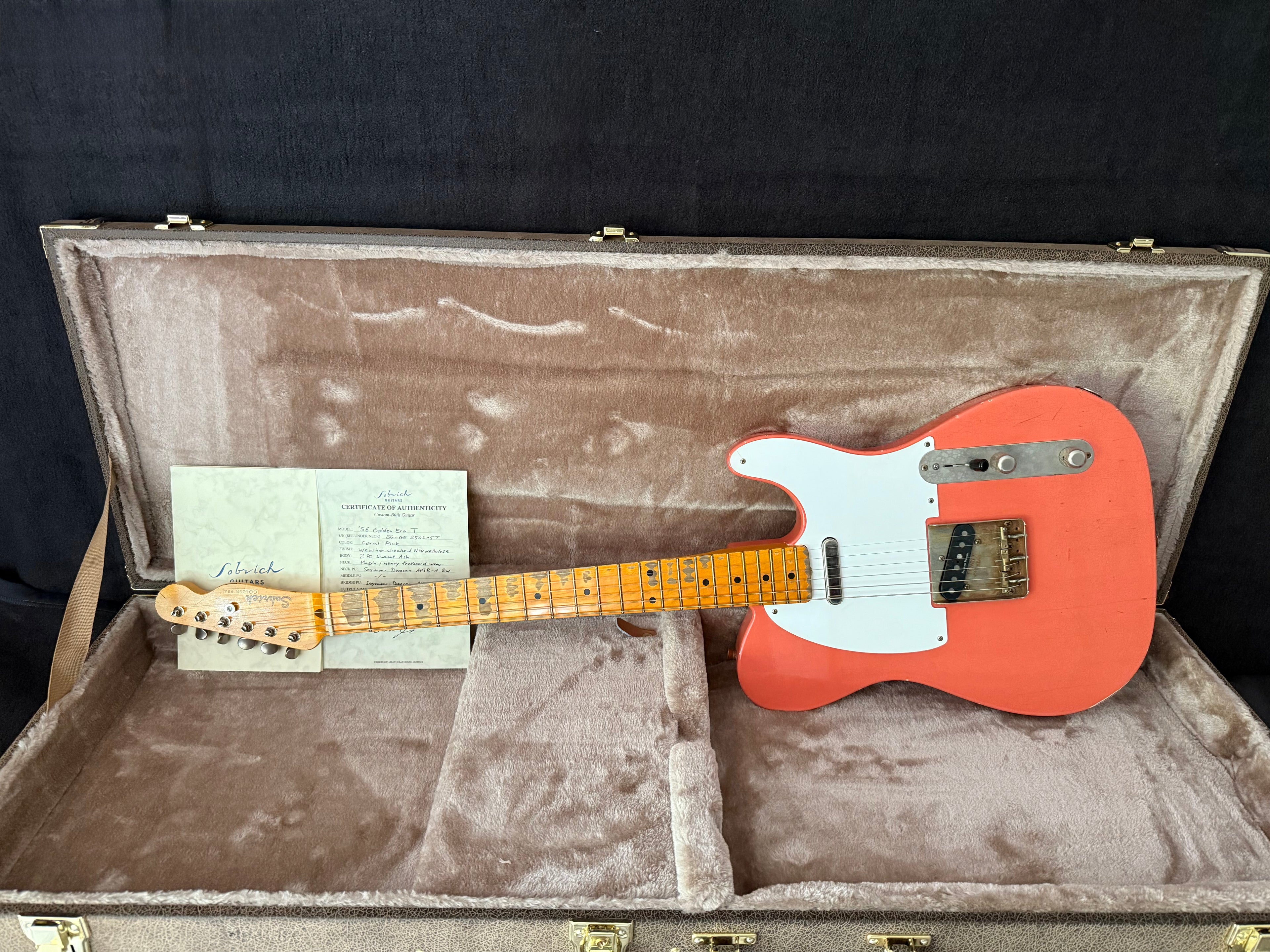 Sobrich Golden Era „Coralcaster“ Ash mid 50‘s T-Model Custombuilt