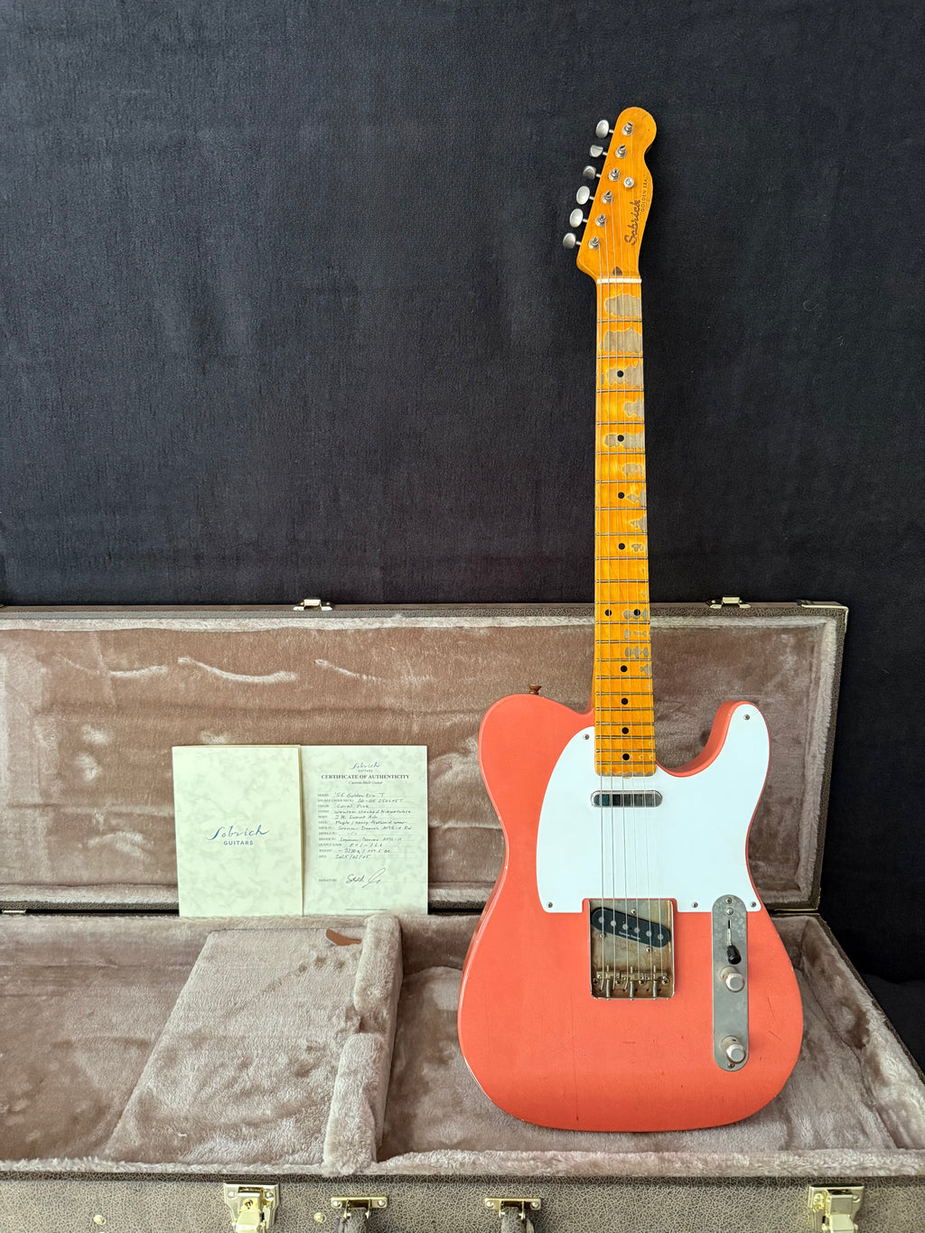 Sobrich Golden Era „Coralcaster“ Ash mid 50‘s T-Model Custombuilt