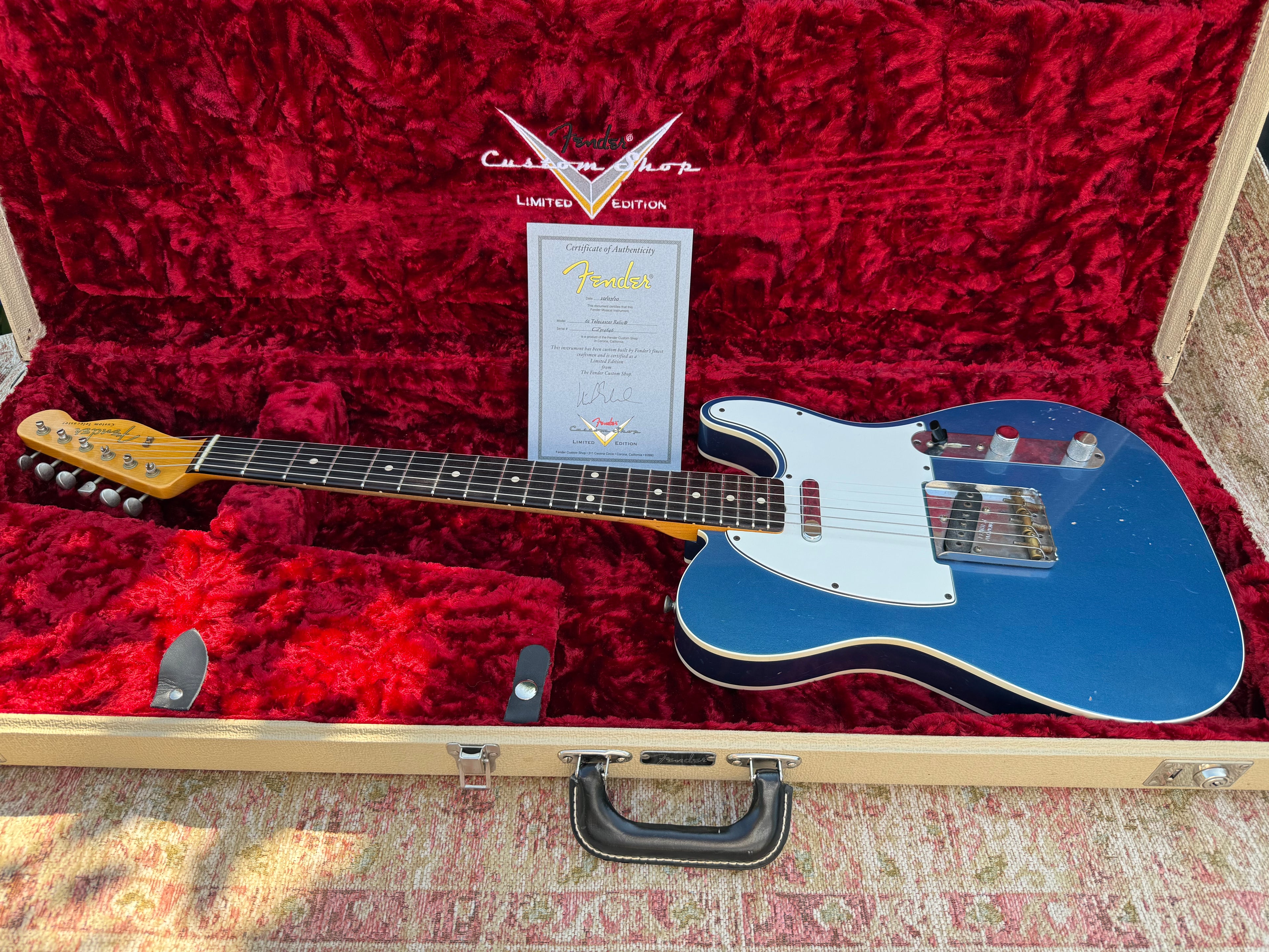 2010 Fender '62 Telecaster Custom Relic Lake Placid Blue Limited