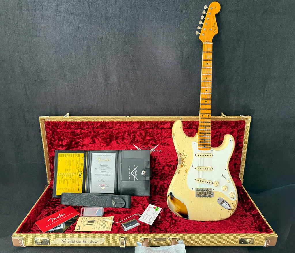 2021 Fender '56 Stratocaster Heavy Relic Ltd. Aged vintage white over Sunburst