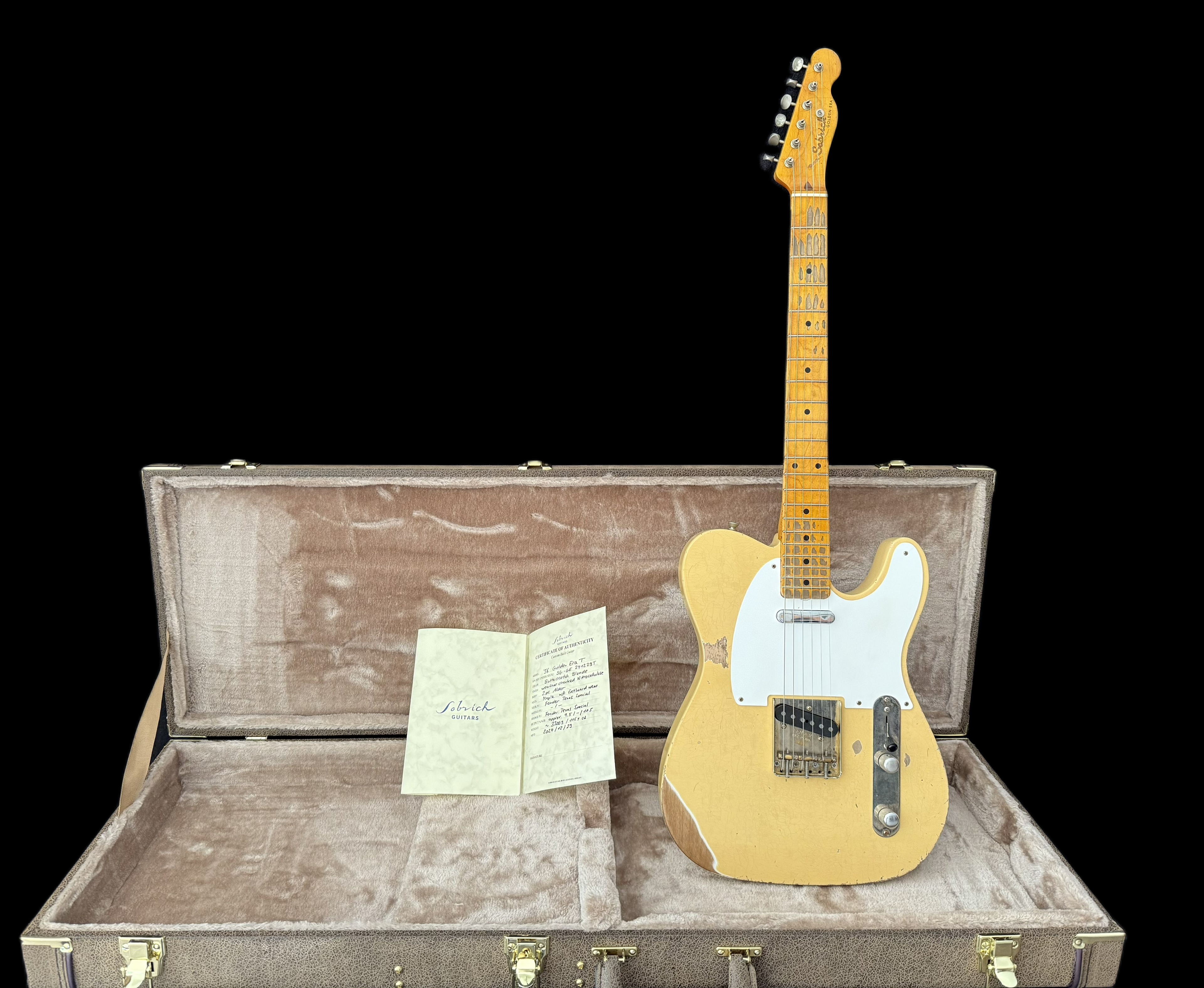 Sobrich Golden Era `56 Tele Aged Butterscotch Blonde