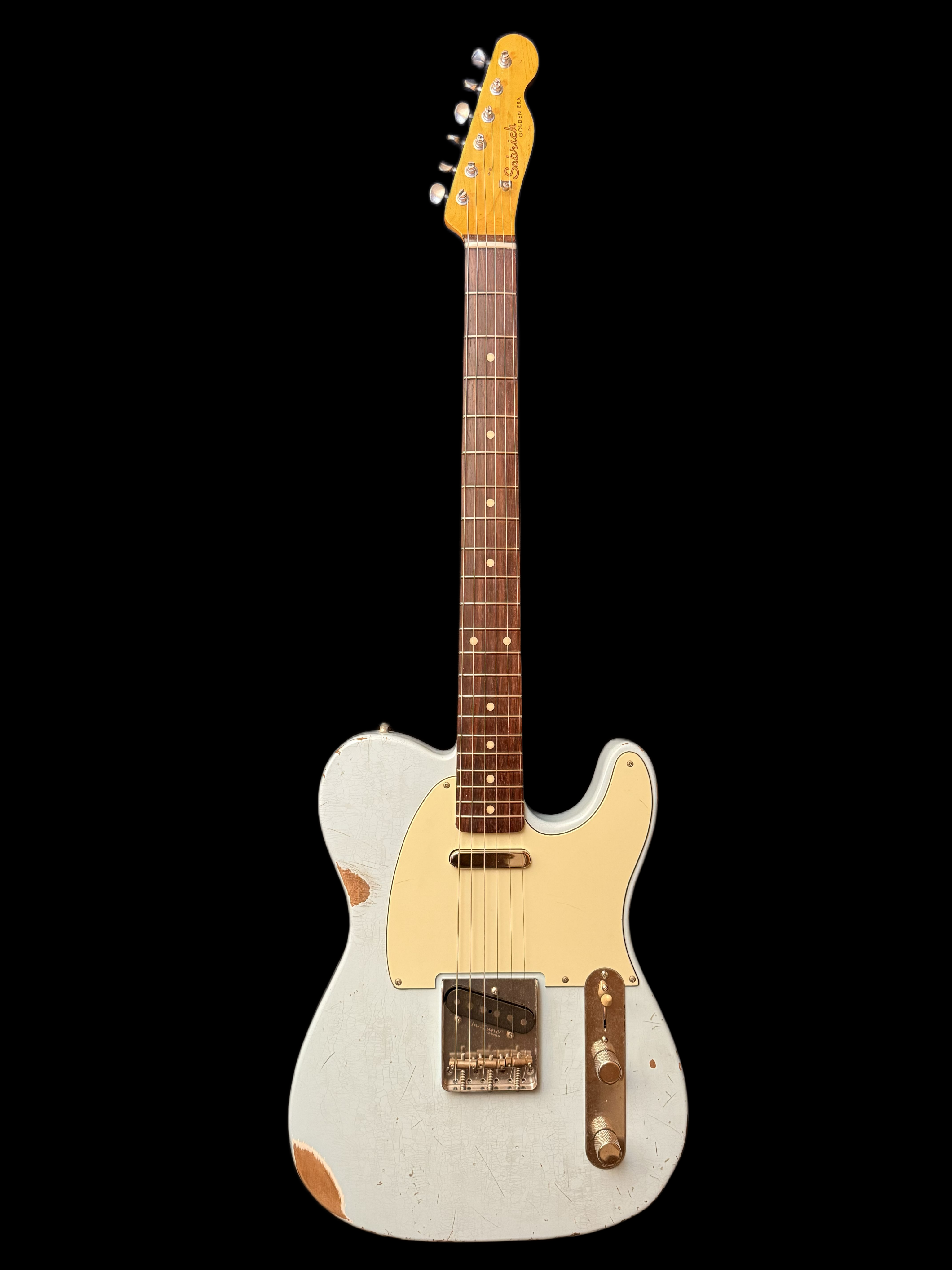 2025 Sobrich Golden Era 60s Tele aged Daphne Blue - Lollar Pickups