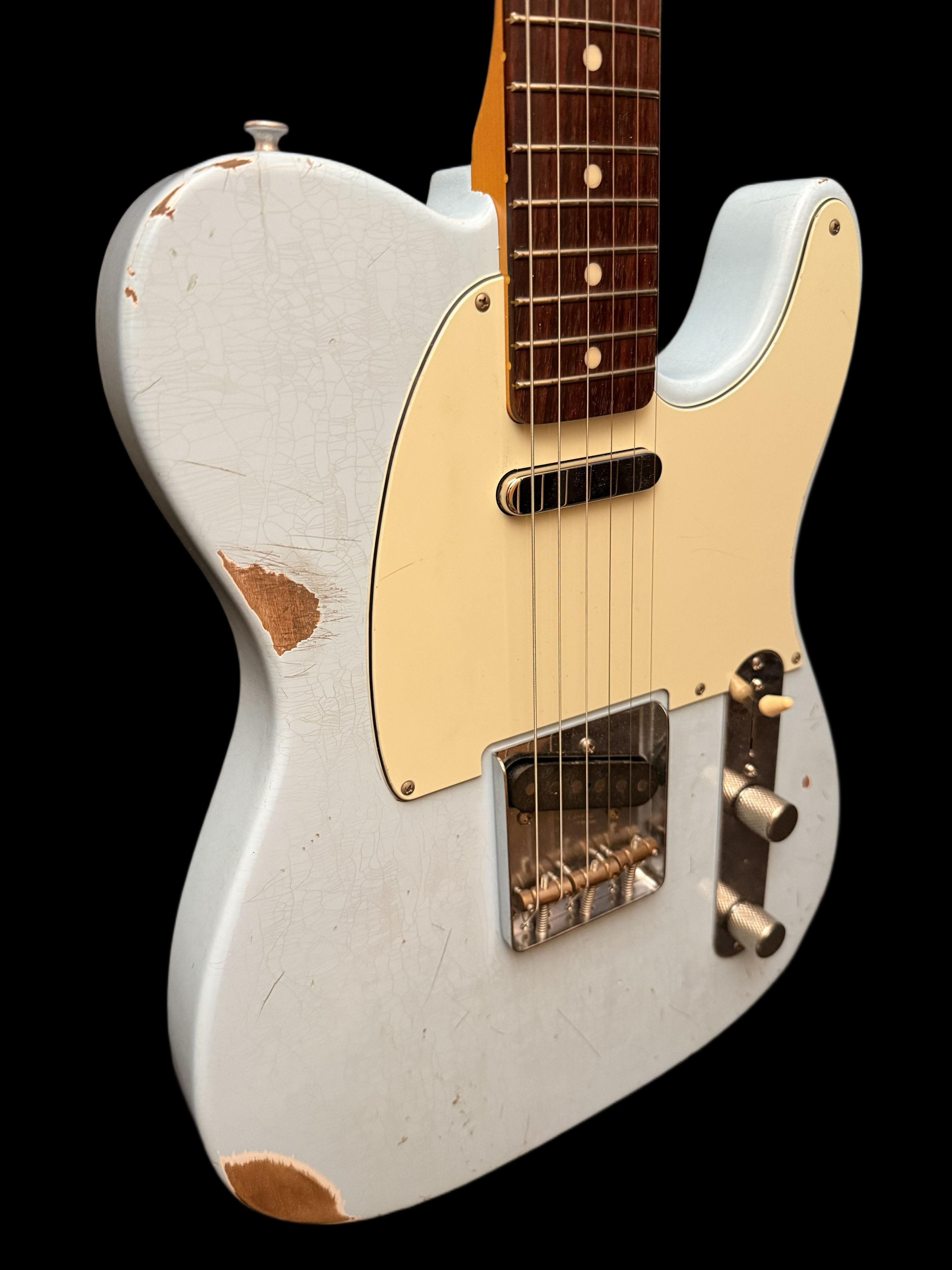 2025 Sobrich Golden Era 60s Tele aged Daphne Blue - Lollar Pickups