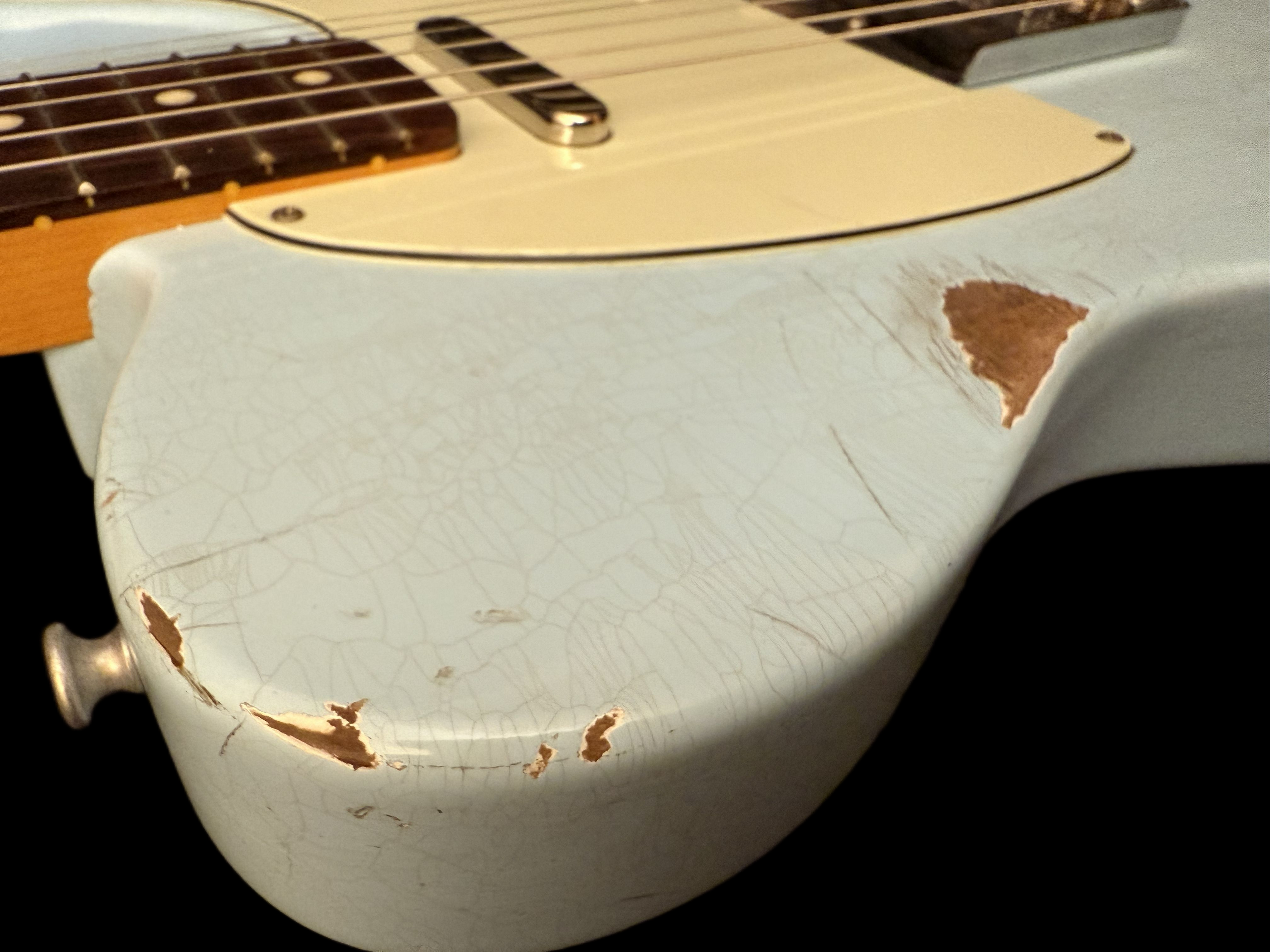 2025 Sobrich Golden Era 60s Tele aged Daphne Blue - Lollar Pickups