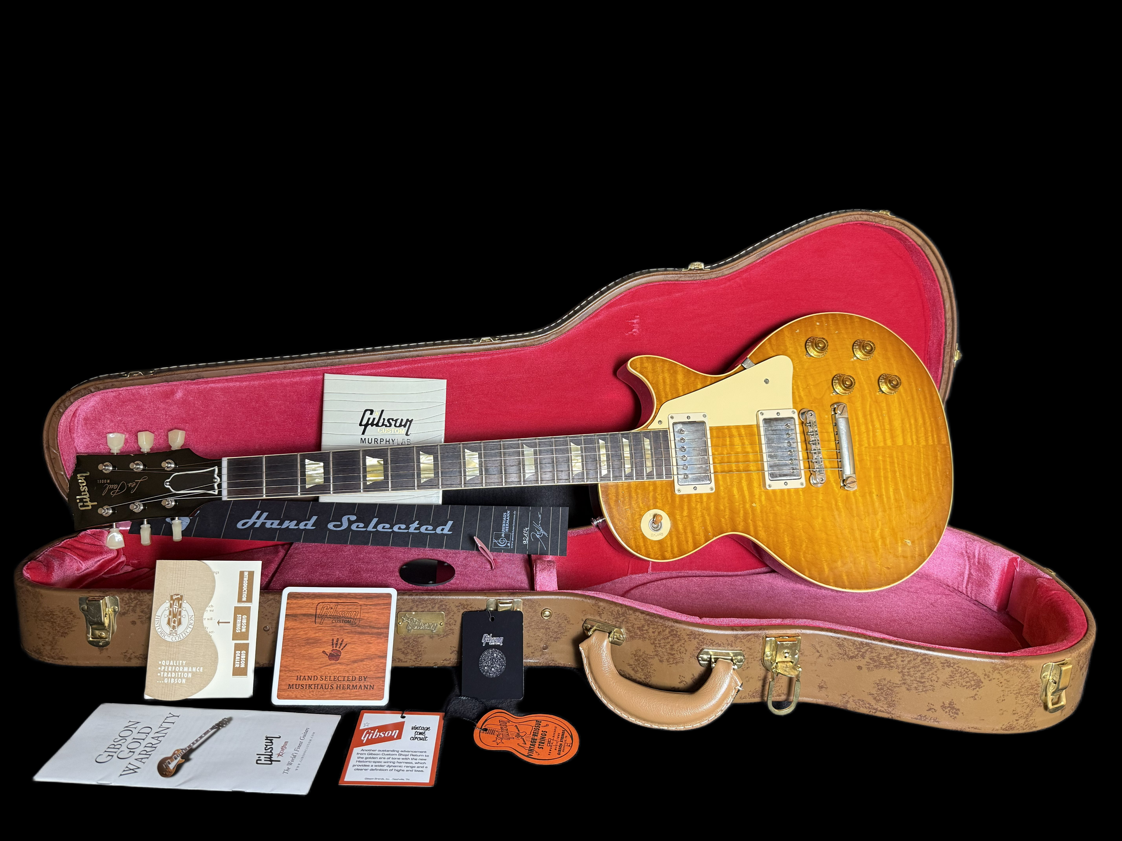 Gibson Custom Shop Les Paul 1959 Reissue Murphy Lab light aged Dirty Lemon, hand selected MHH 3,85kg