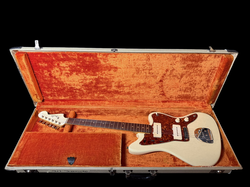 1963 Fender Jazzmaster Vintage White Matching Headstock Refinish
