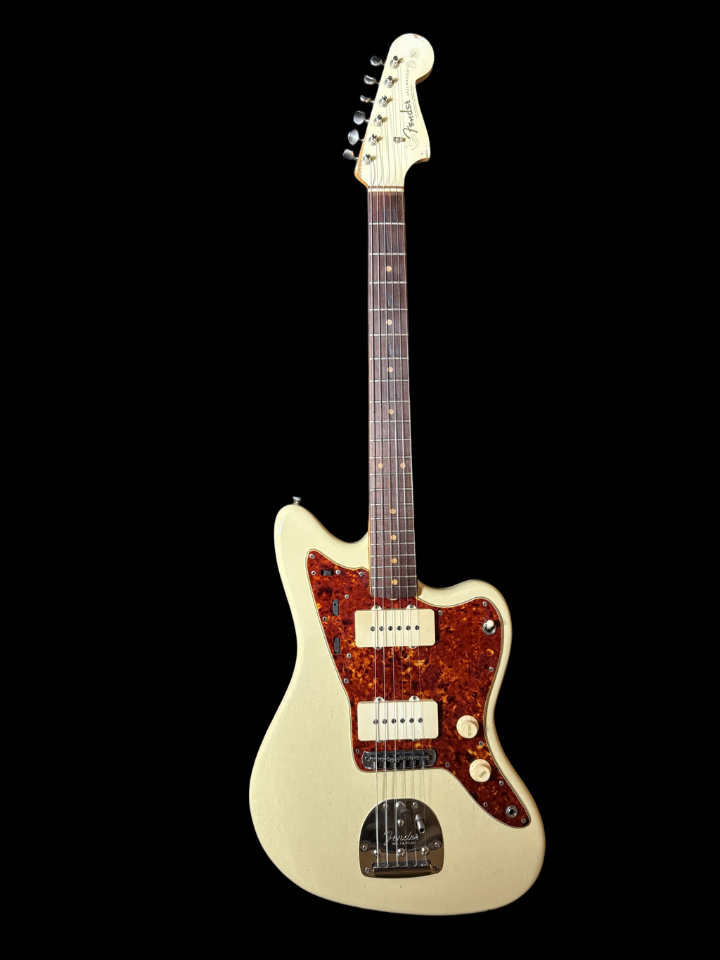 1963 Fender Jazzmaster Vintage White Matching Headstock Refinish