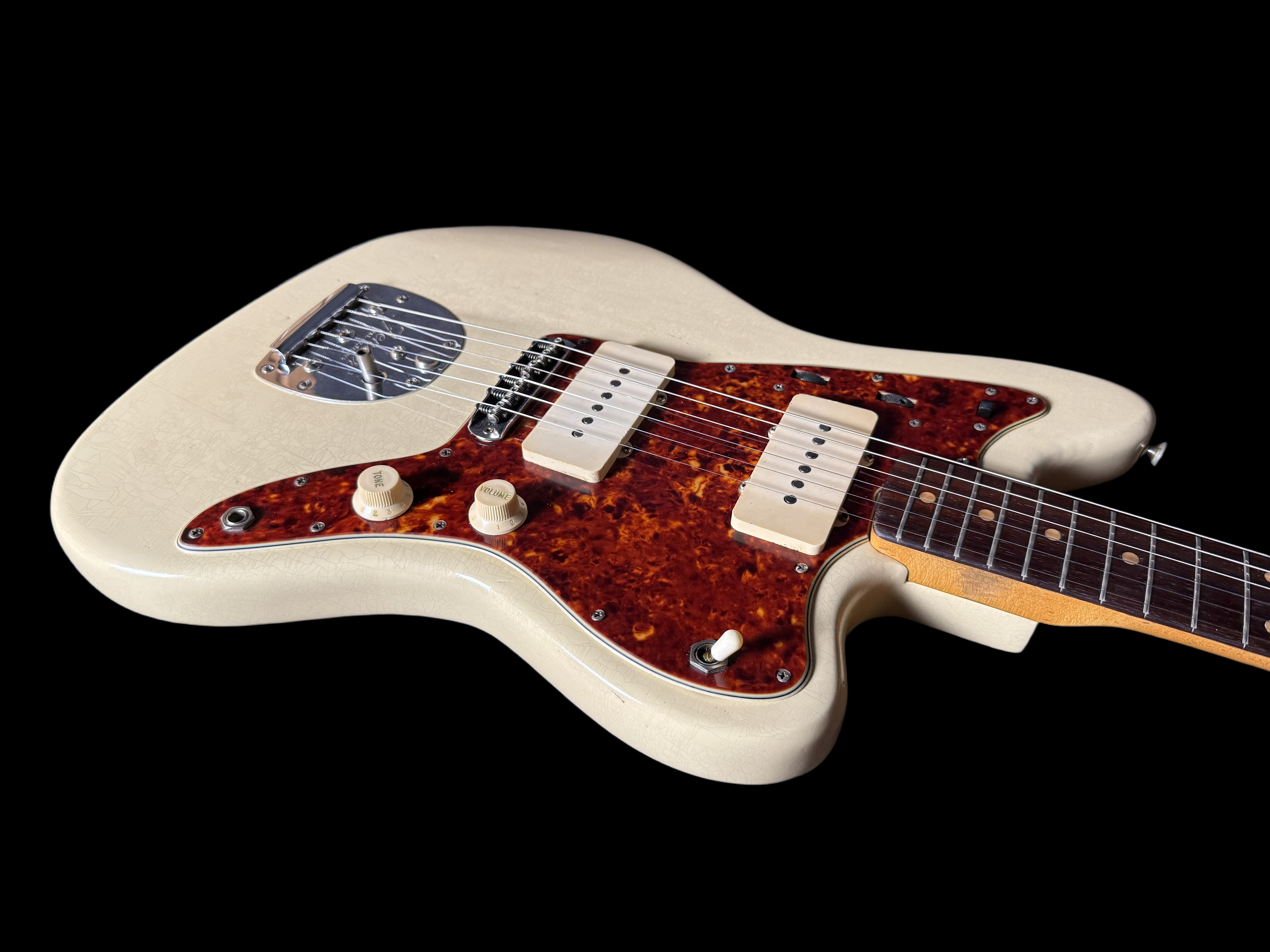 1963 Fender Jazzmaster Vintage White Matching Headstock Refinish