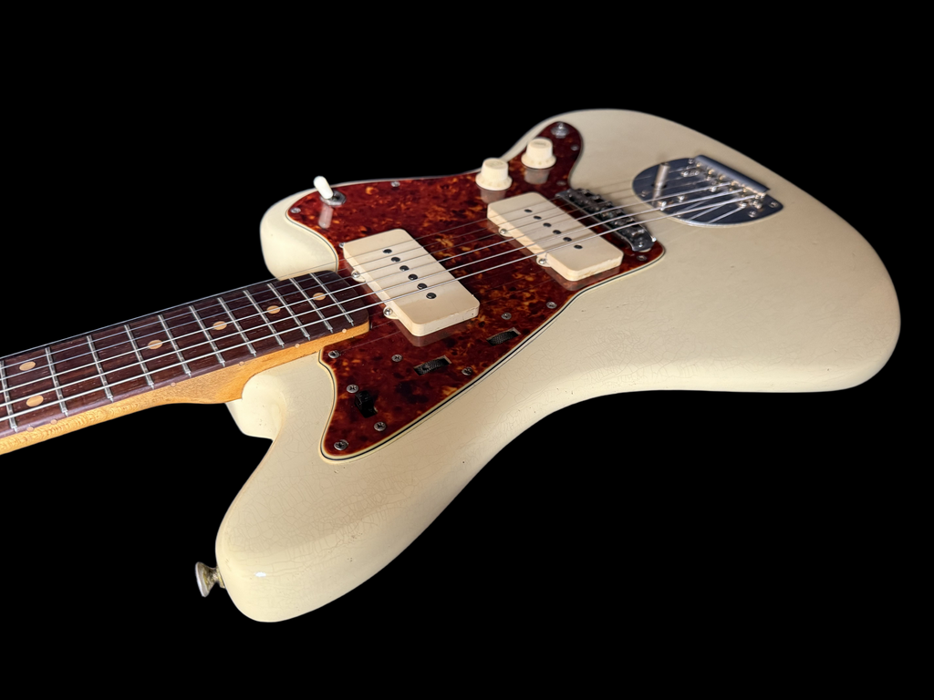 1963 Fender Jazzmaster Vintage White Matching Headstock Refinish