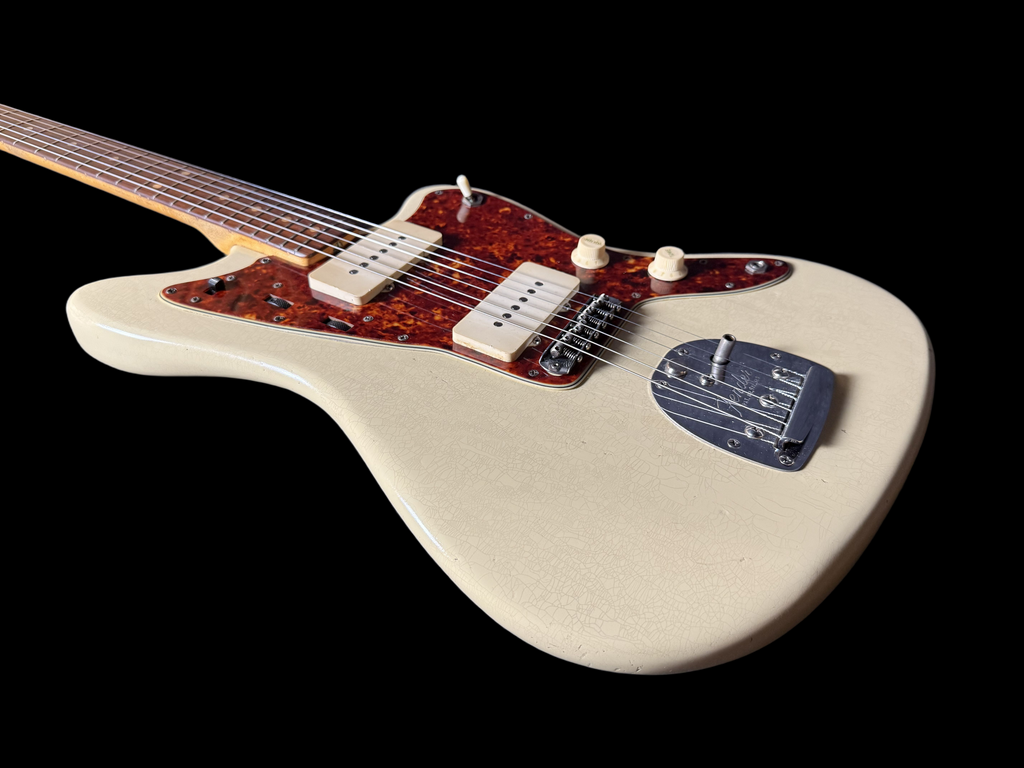 1963 Fender Jazzmaster Vintage White Matching Headstock Refinish