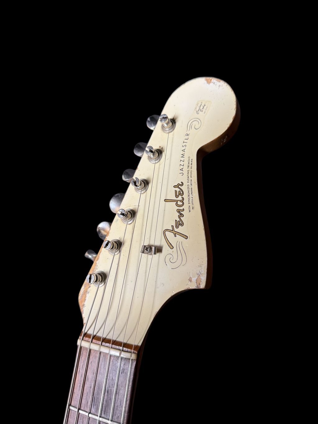 1963 Fender Jazzmaster Vintage White Matching Headstock Refinish