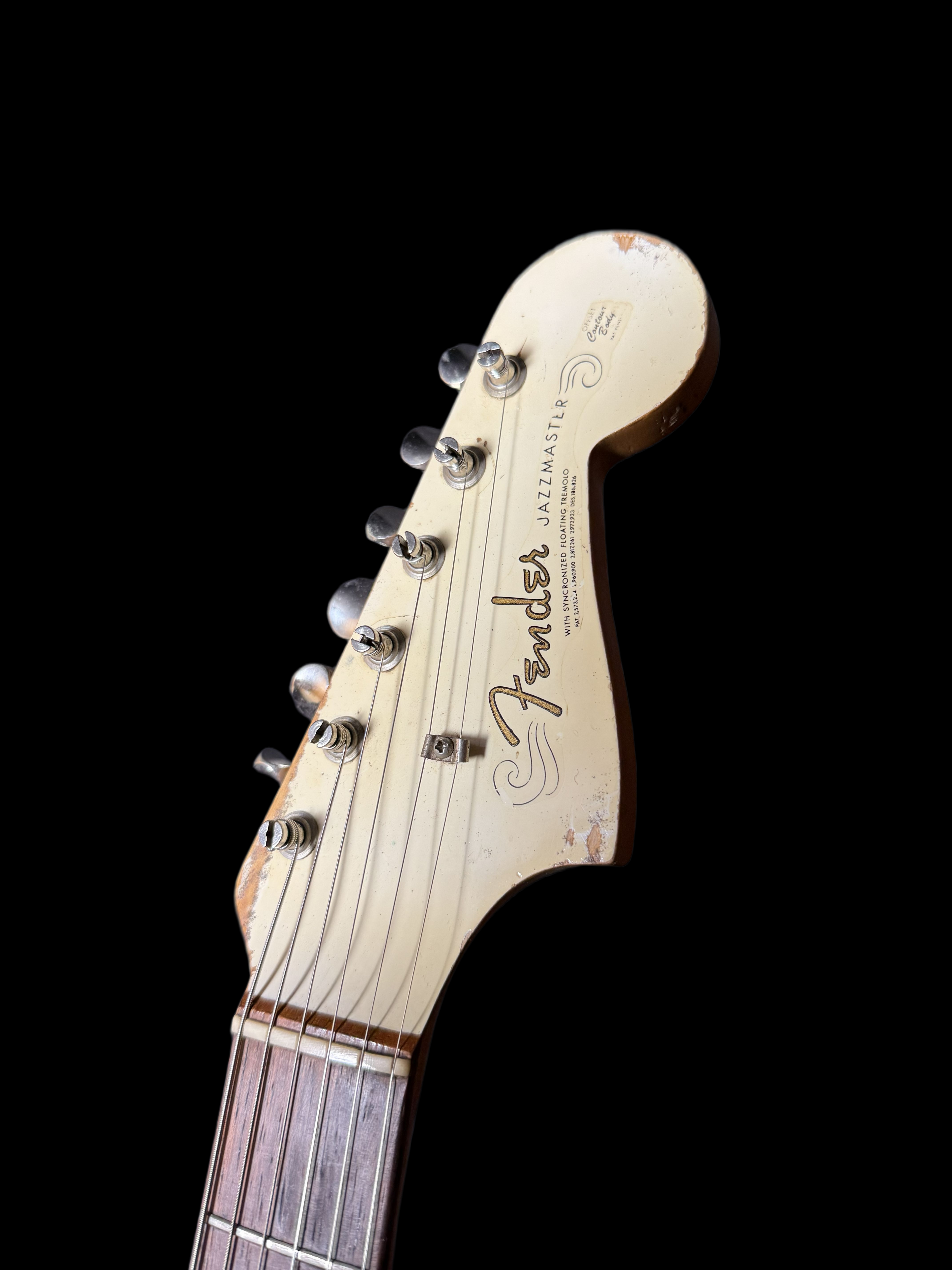 1963 Fender Jazzmaster Vintage White Matching Headstock Refinish