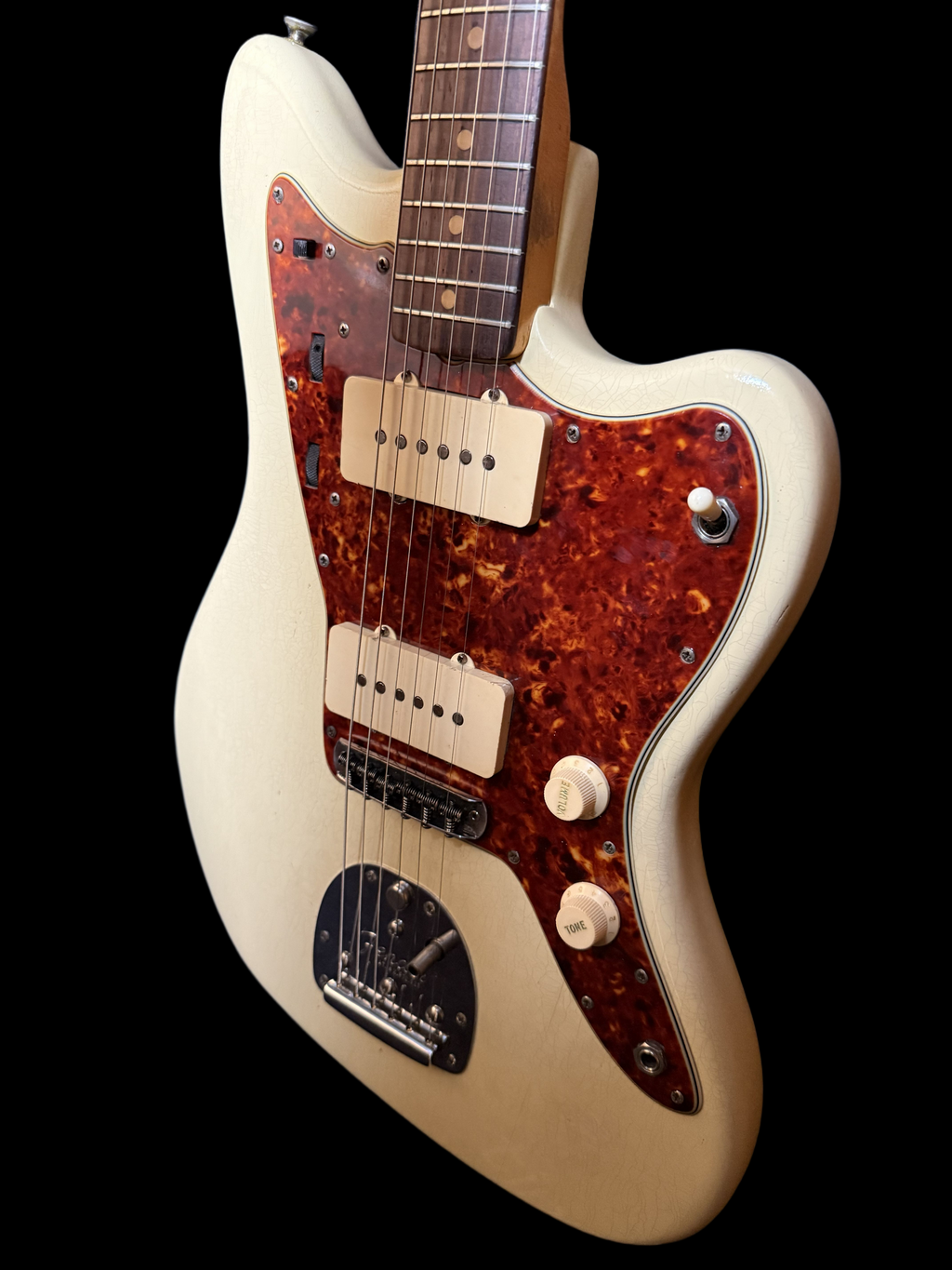 1963 Fender Jazzmaster Vintage White Matching Headstock Refinish