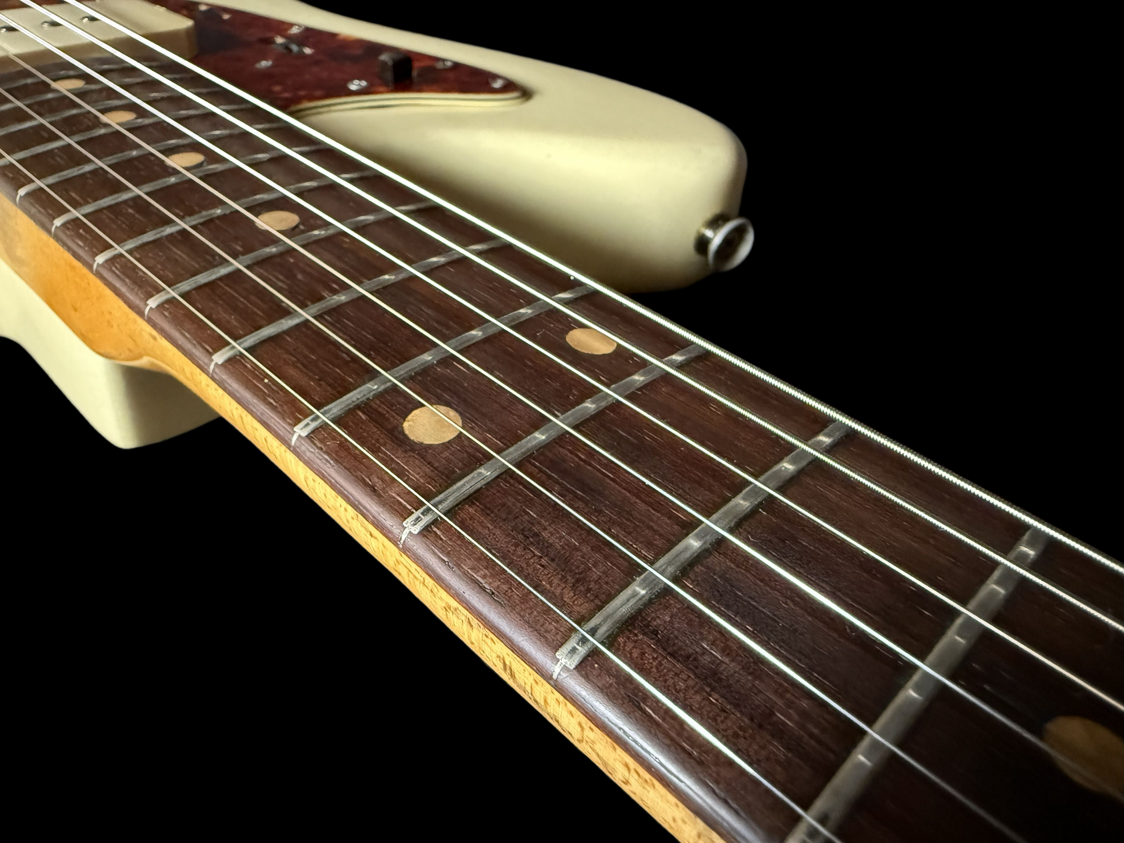 1963 Fender Jazzmaster Vintage White Matching Headstock Refinish