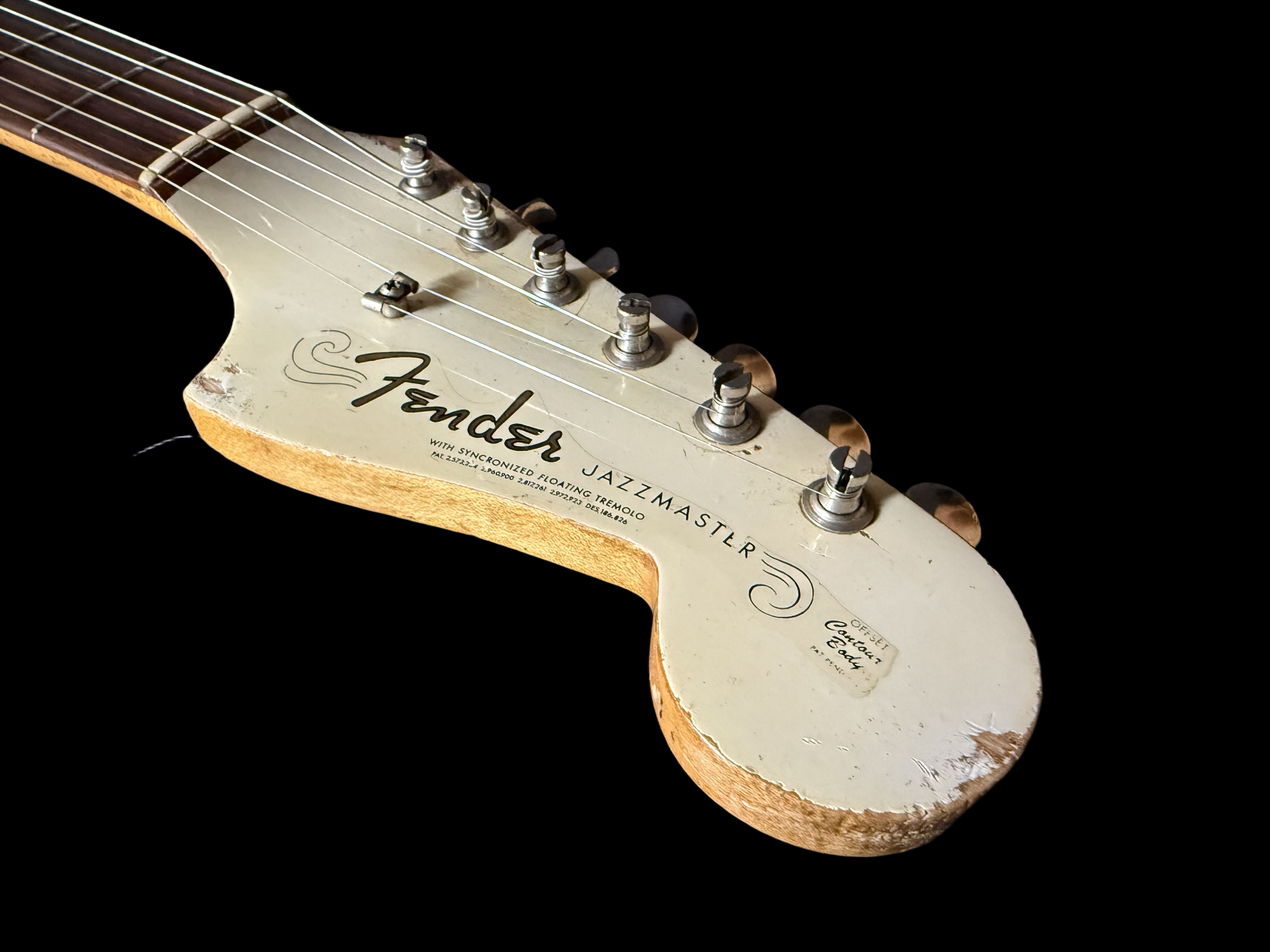 1963 Fender Jazzmaster Vintage White Matching Headstock Refinish