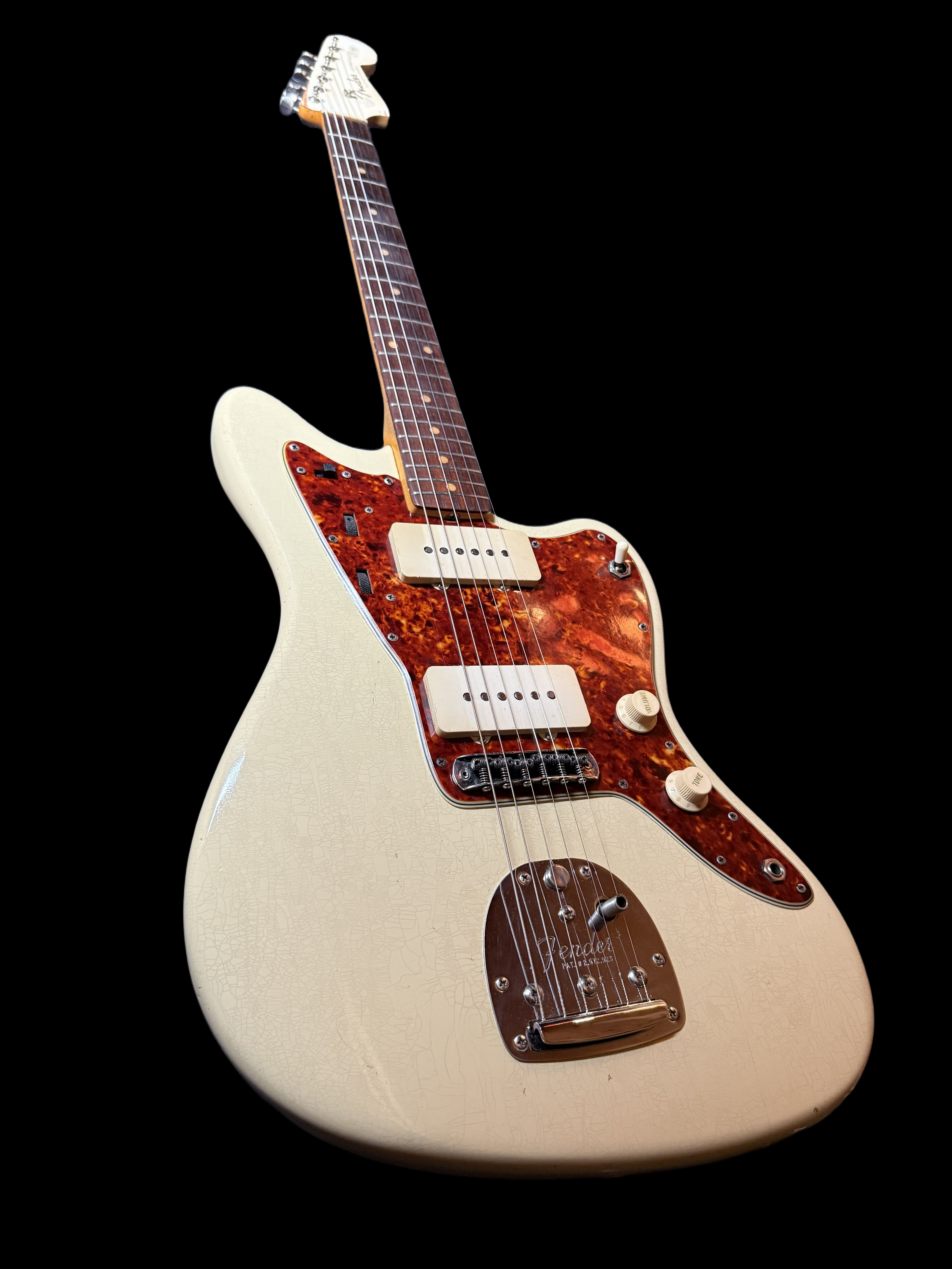1963 Fender Jazzmaster Vintage White Matching Headstock Refinish