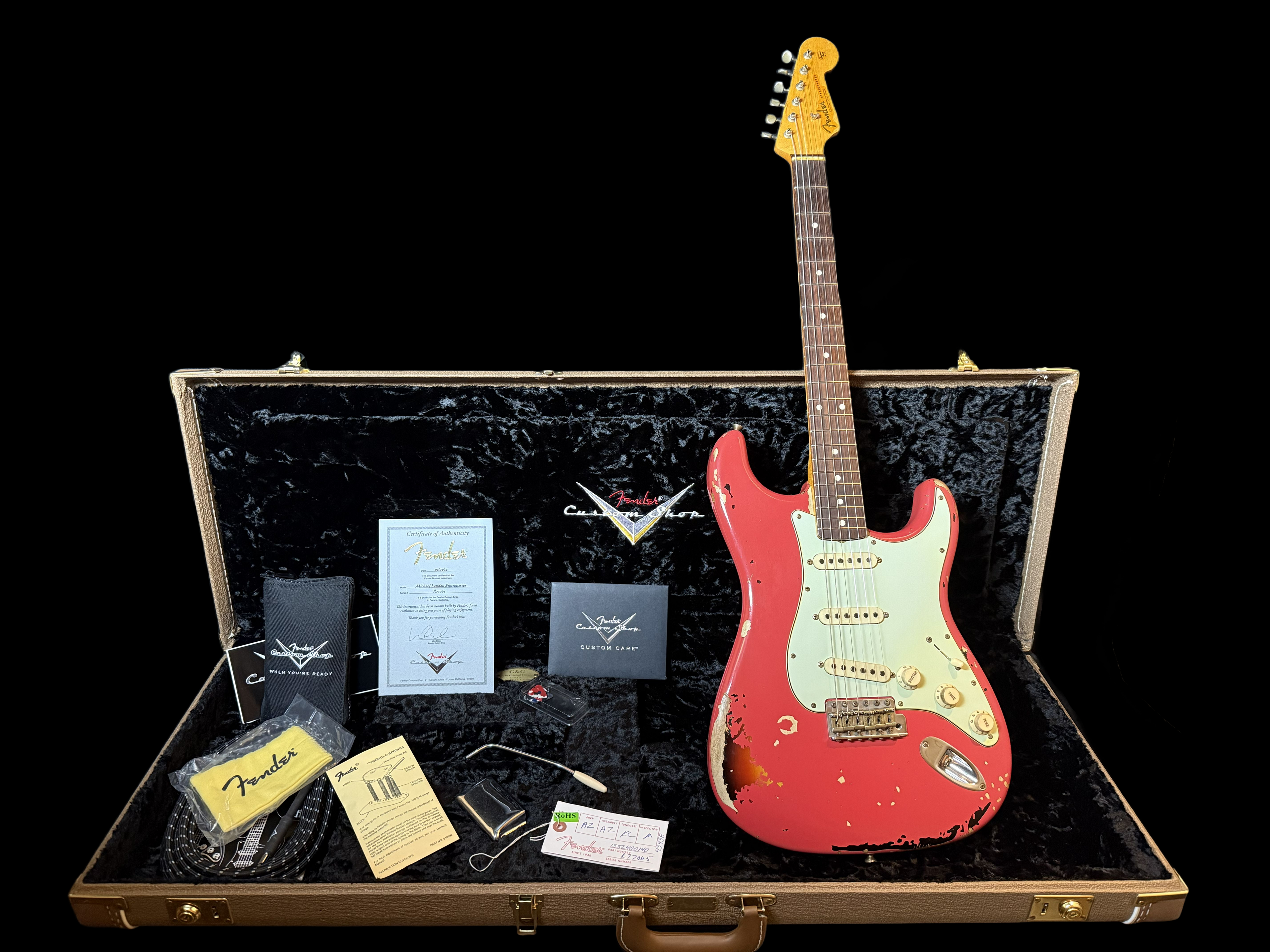 2014 Fender '63 Stratocaster Relic Michael Landau Fiesta Red over 3TSB Josefina Pickups