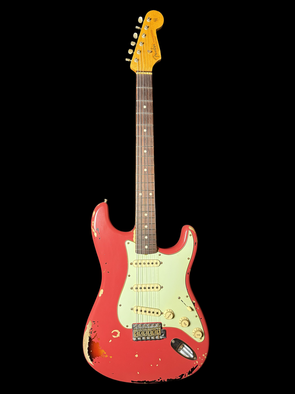 2014 Fender '63 Stratocaster Relic Michael Landau Fiesta Red over 3TSB Josefina Pickups