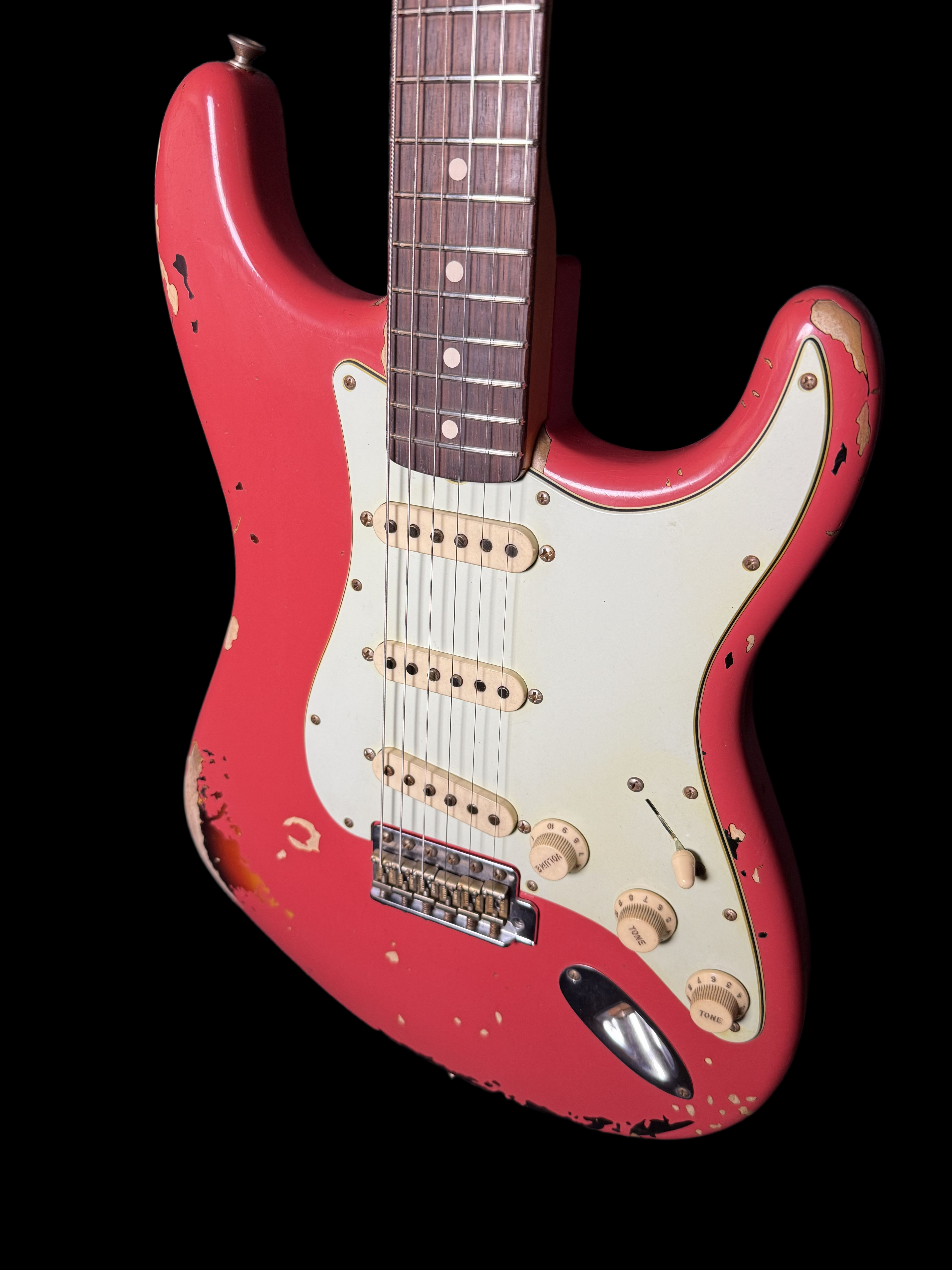 2014 Fender '63 Stratocaster Relic Michael Landau Fiesta Red over 3TSB Josefina Pickups