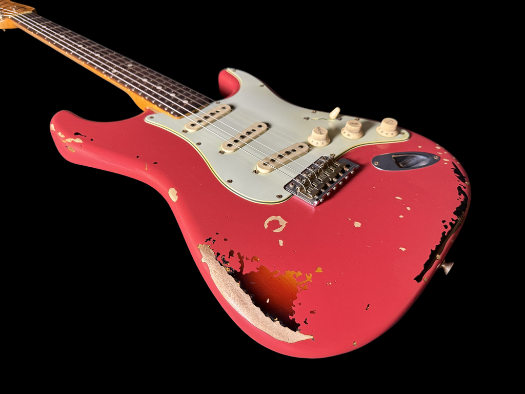 2014 Fender '63 Stratocaster Relic Michael Landau Fiesta Red over 3TSB Josefina Pickups