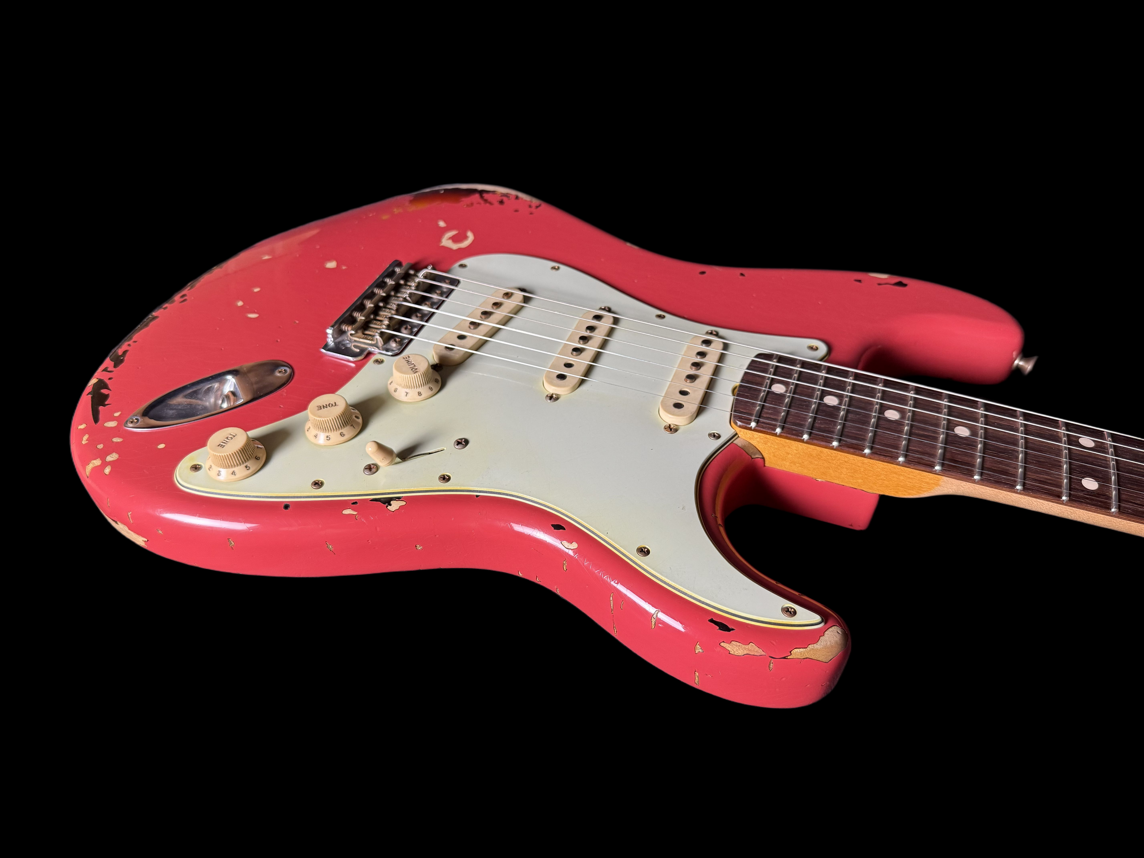 2014 Fender '63 Stratocaster Relic Michael Landau Fiesta Red over 3TSB Josefina Pickups
