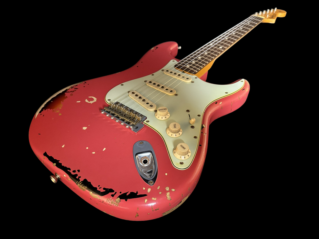 2014 Fender '63 Stratocaster Relic Michael Landau Fiesta Red over 3TSB Josefina Pickups