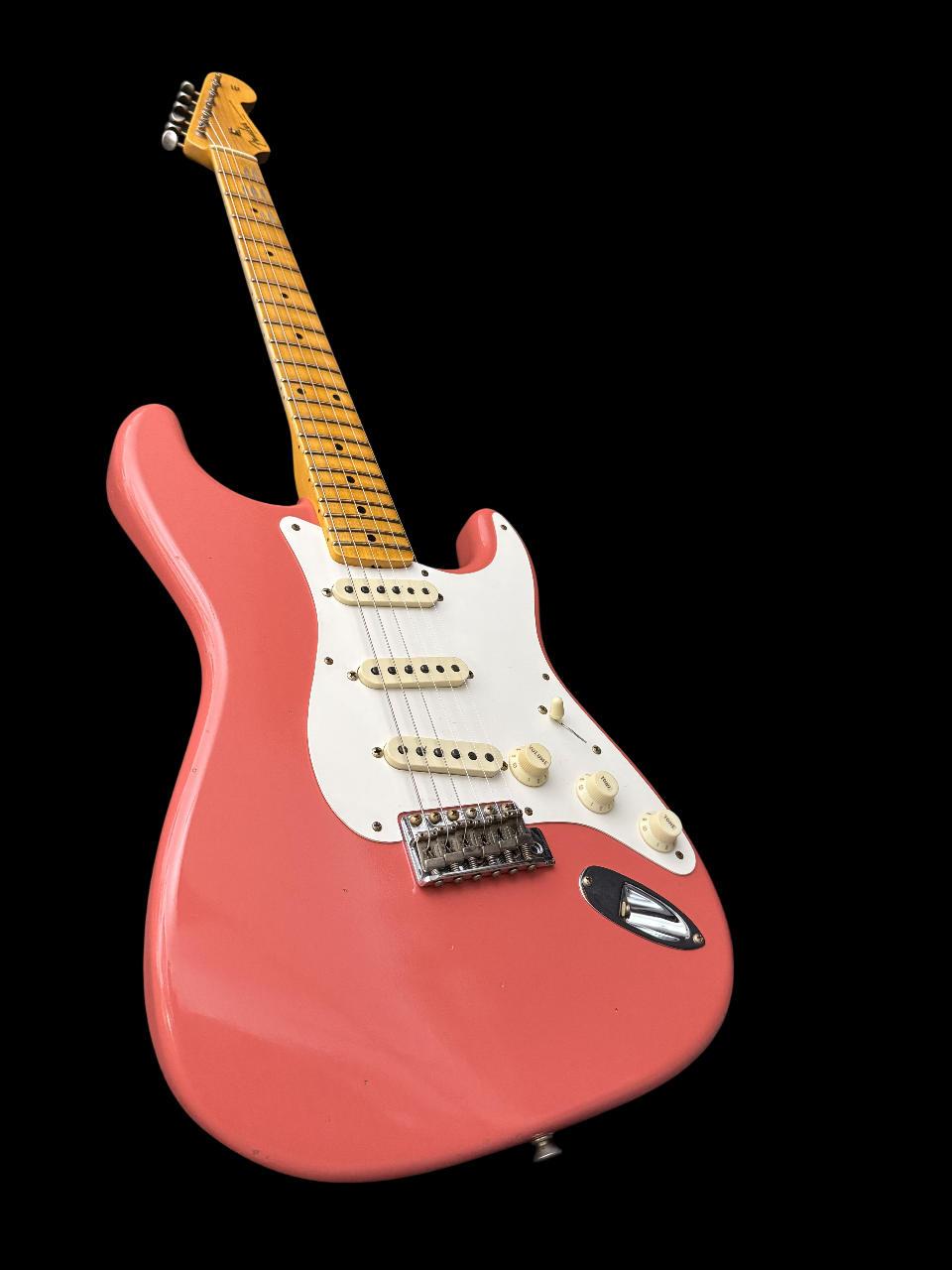 Fender '56 Limited Stratocaster Journeyman Relic Bone Tone super faded aged Fiesta Red 3,45kg