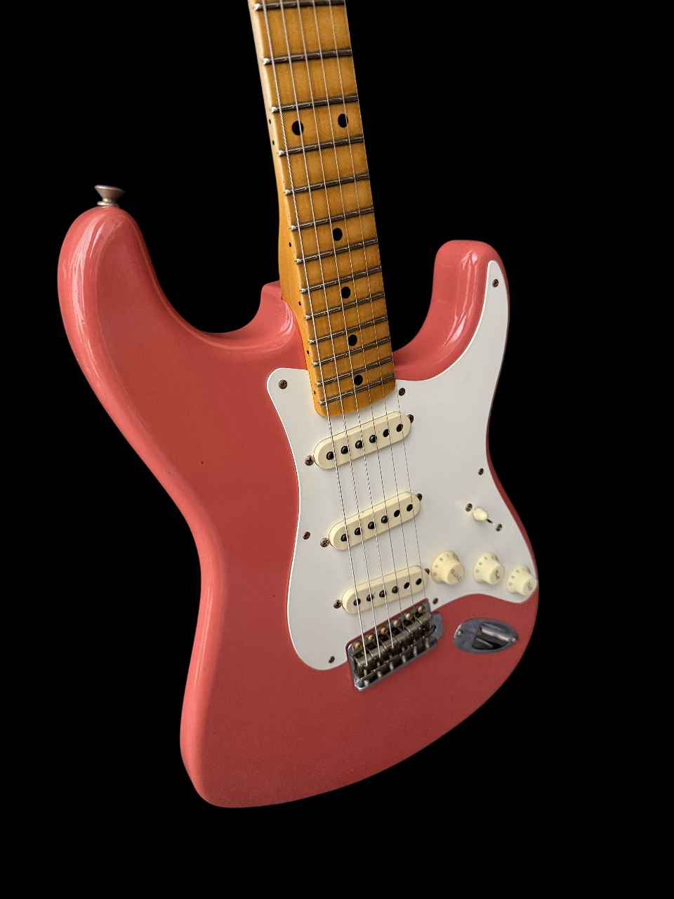 Fender '56 Limited Stratocaster Journeyman Relic Bone Tone super faded aged Fiesta Red 3,45kg