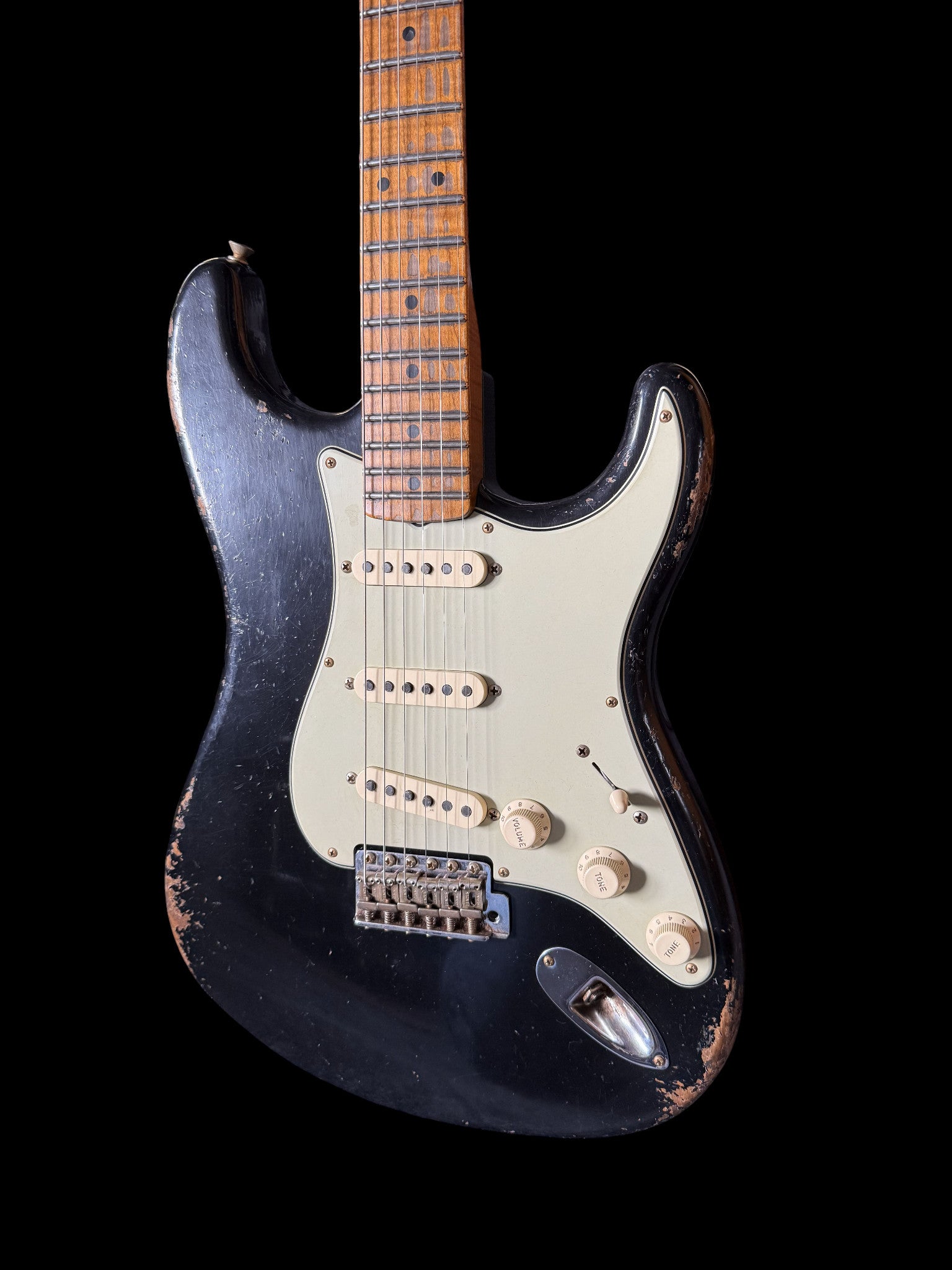 Fender '57 Stratocaster Heavy Relic aged Black - Masterbuilt Yuriy Shishkov - 3,15kg