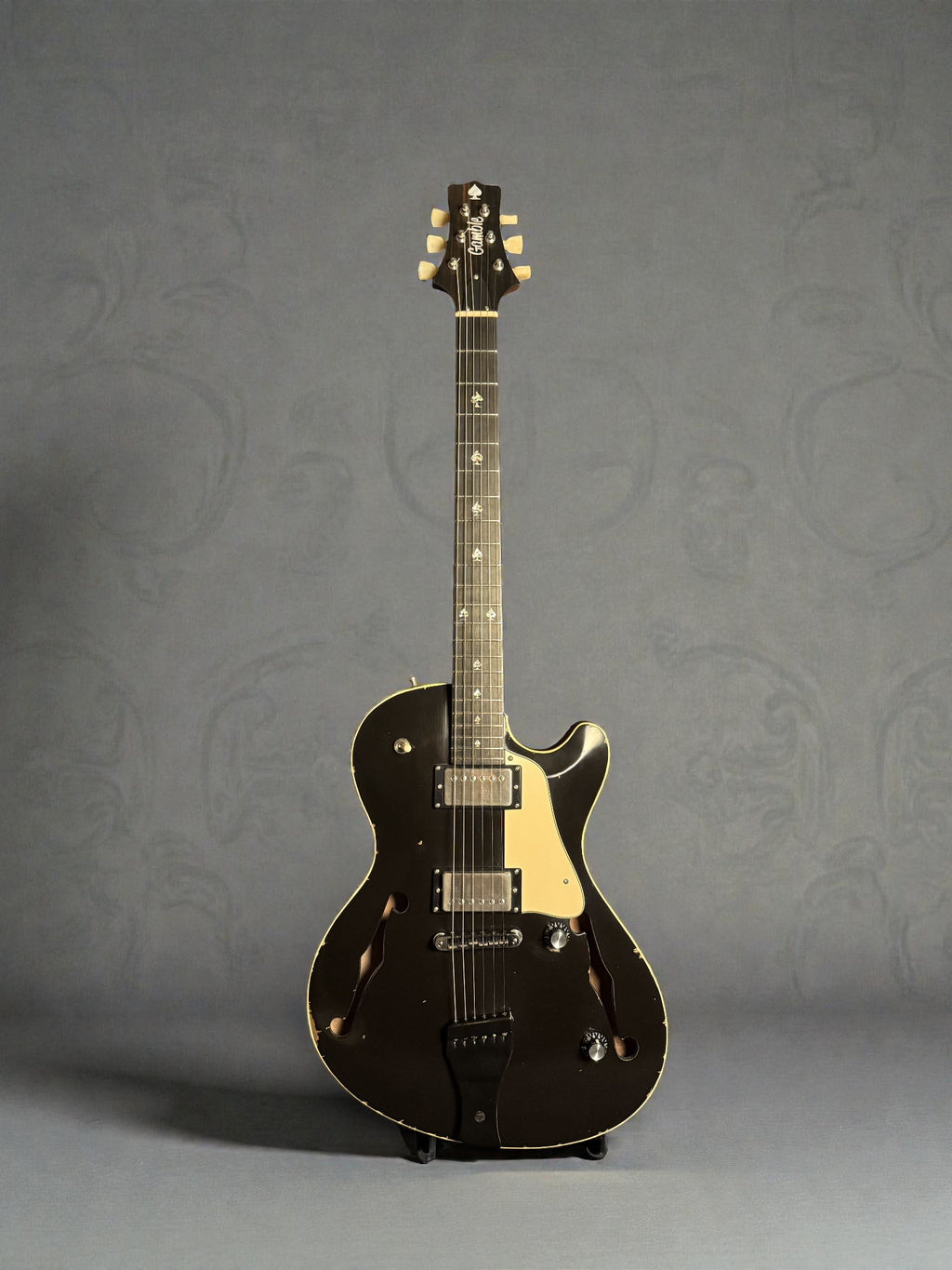 Gamble Guitars “Big Mama” Custom Curved Top – Open House Model – Aged Black