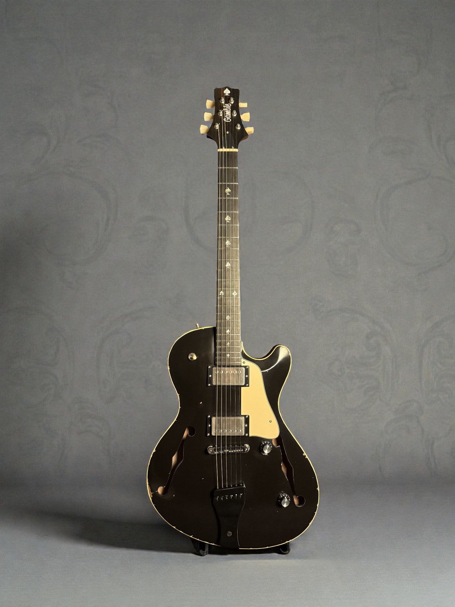 Gamble Guitars “Big Mama” Custom Curved Top – Open House Model – Aged Black