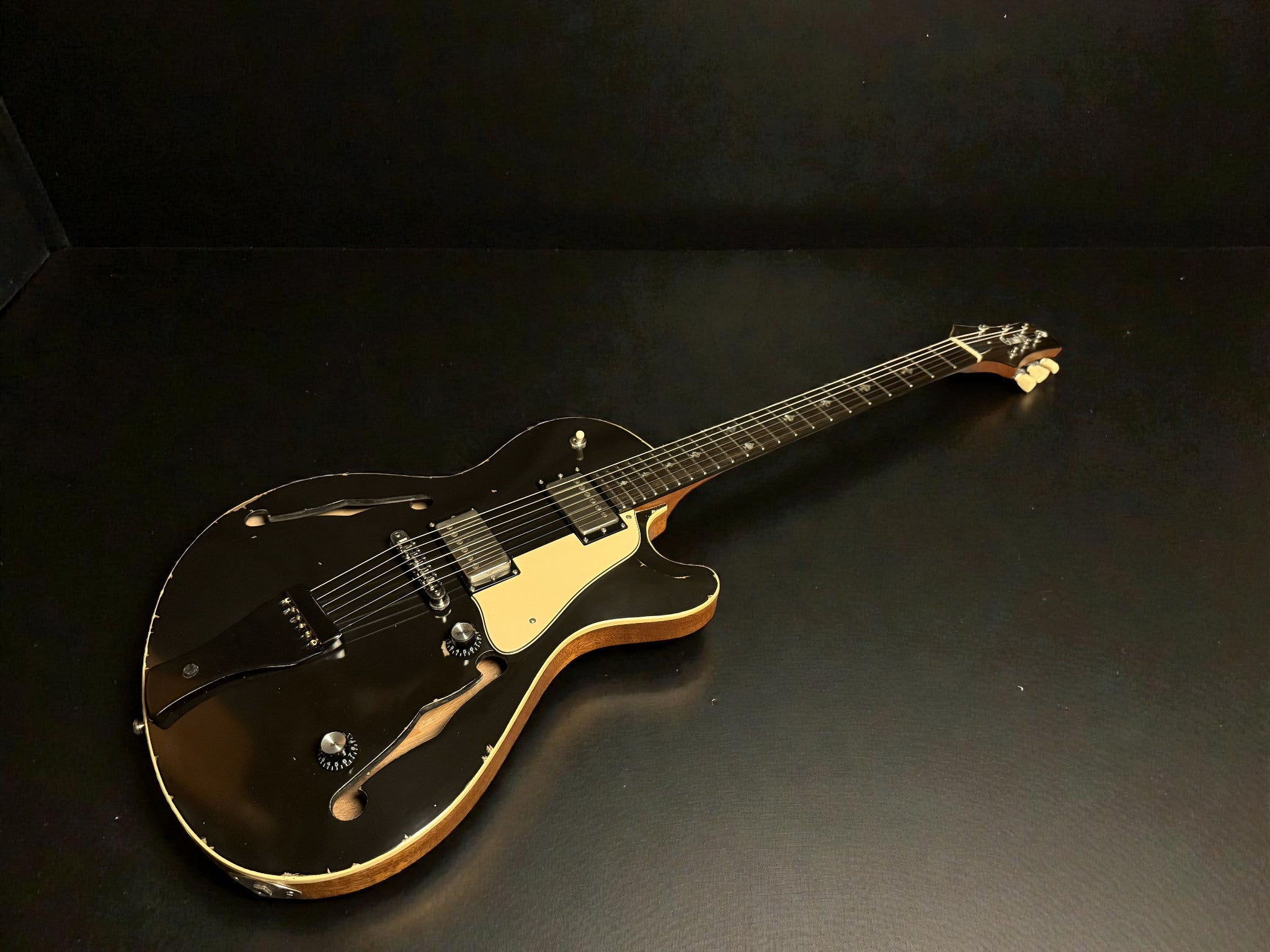 Gamble Guitars “Big Mama” Custom Curved Top – Open House Model – Aged Black