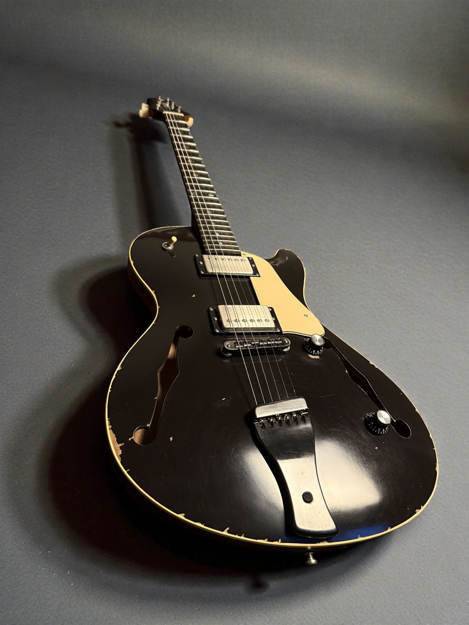 Gamble Guitars “Big Mama” Custom Curved Top – Open House Model – Aged Black