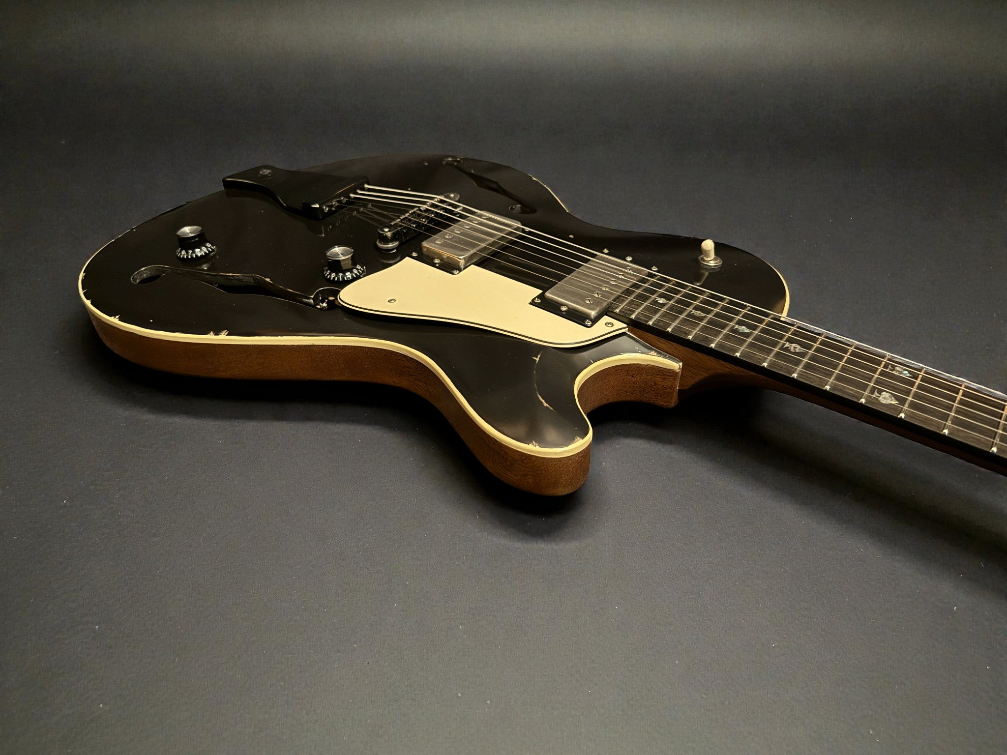 Gamble Guitars “Big Mama” Custom Curved Top – Open House Model – Aged Black