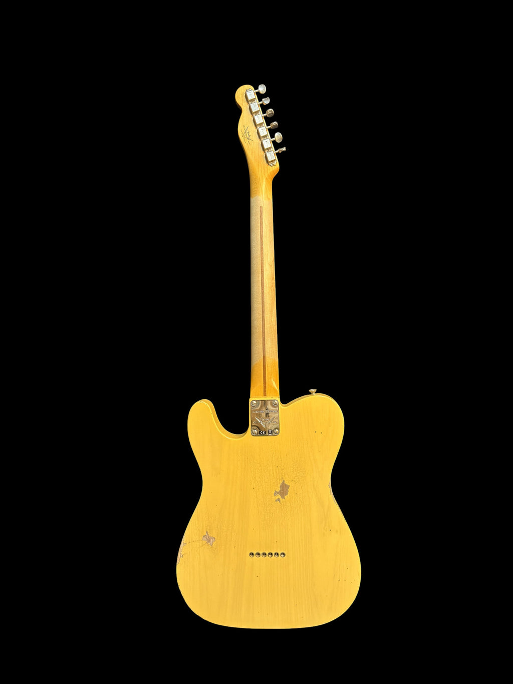 2023 Fender Custom Shop Telecaster Relic Tomatillo Blackguard - Aged Nocaster Blonde - 3,3kg