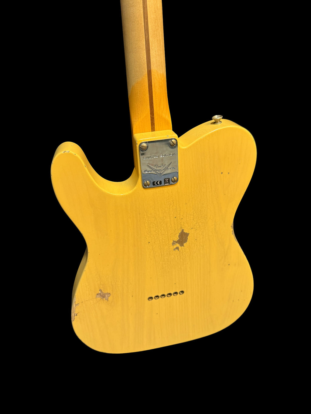 2023 Fender Custom Shop Telecaster Relic Tomatillo Blackguard - Aged Nocaster Blonde - 3,3kg