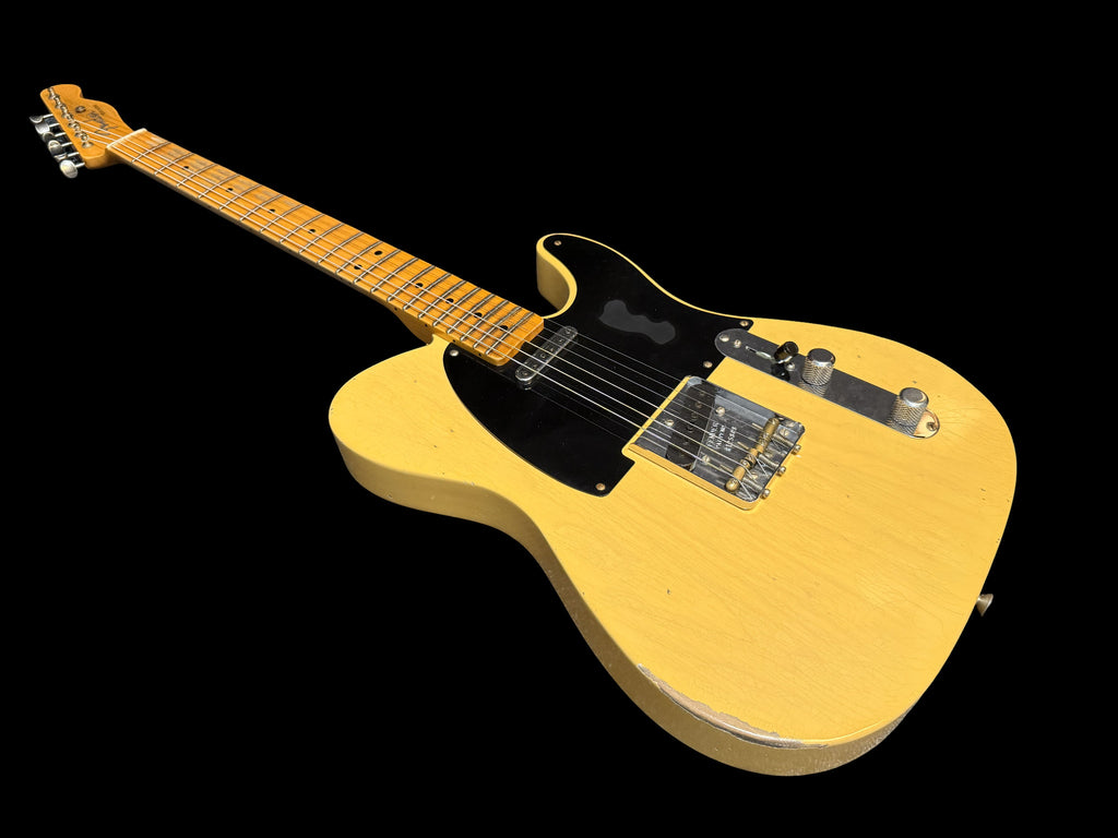 2023 Fender Custom Shop Telecaster Relic Tomatillo Blackguard - Aged Nocaster Blonde - 3,3kg