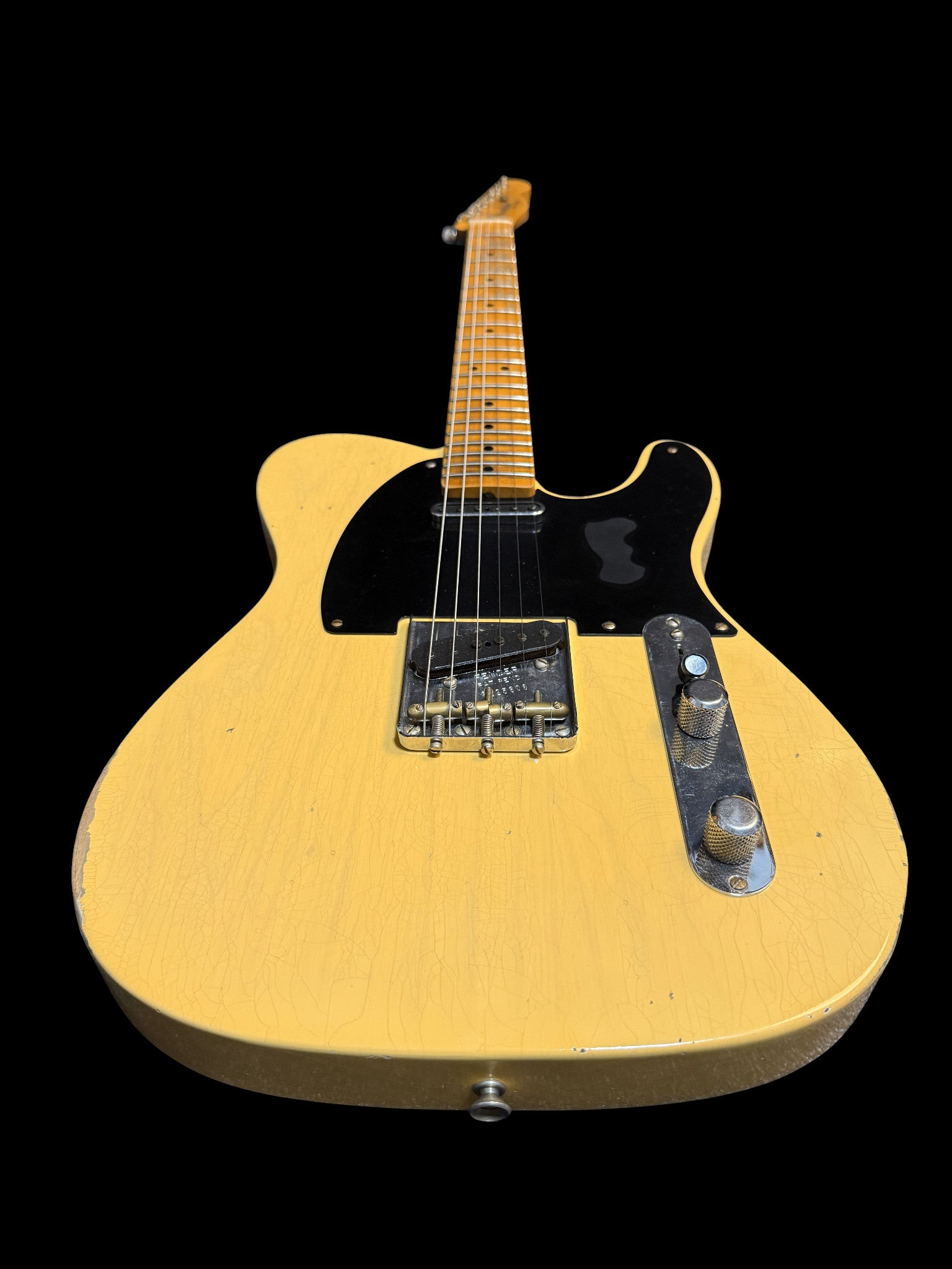 2023 Fender Custom Shop Telecaster Relic Tomatillo Blackguard - Aged Nocaster Blonde - 3,3kg