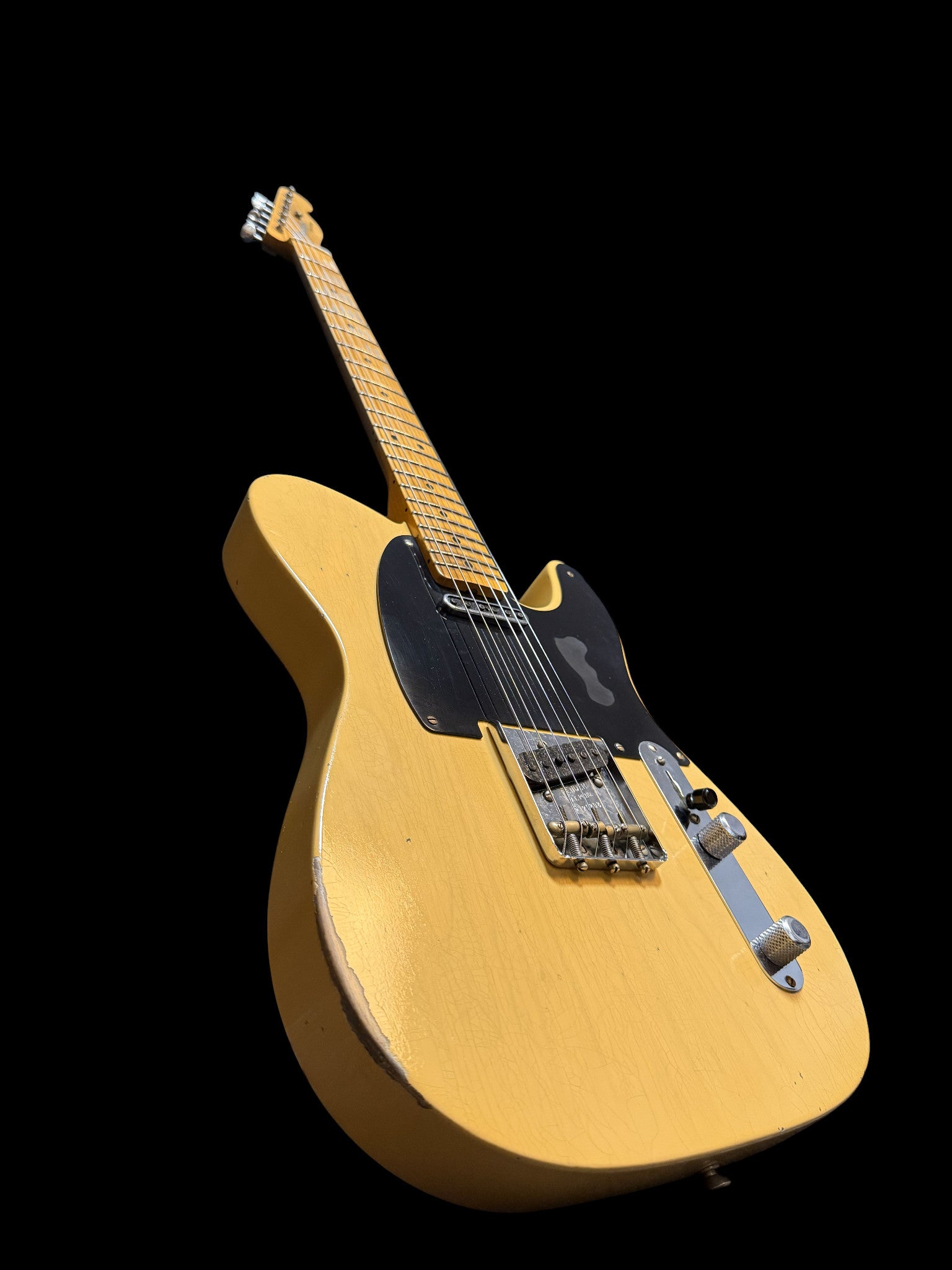 2023 Fender Custom Shop Telecaster Relic Tomatillo Blackguard - Aged Nocaster Blonde - 3,3kg
