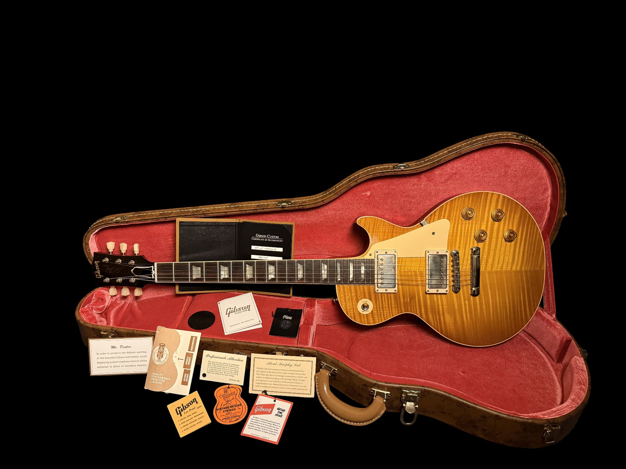 2025 Gibson Custom Shop Les Paul Standard 1959 Reissue VOS (R9) VOS Dirty Lemon Burst 3,8kg